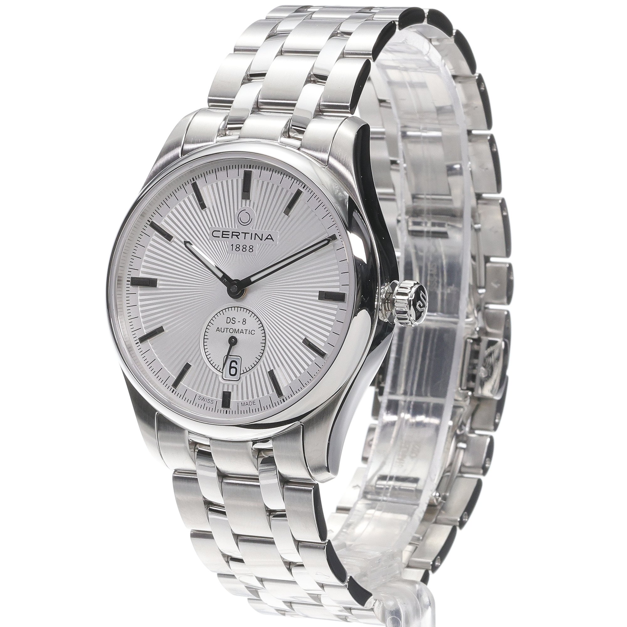 Certina C0334281103100 DS-8 DS-8 Small Second 40mm zegarek męski klasyczny szafirowe