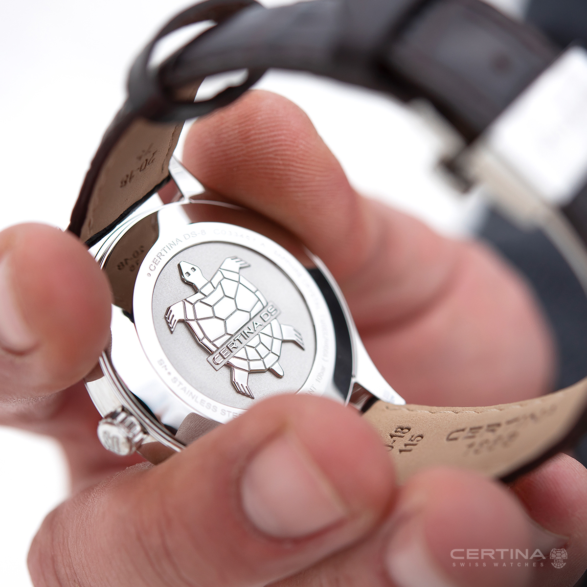 Certina C0334571608100 DS-8 Moon Phase DS-8 klasyczny zegarek srebrny - miniatura 3
