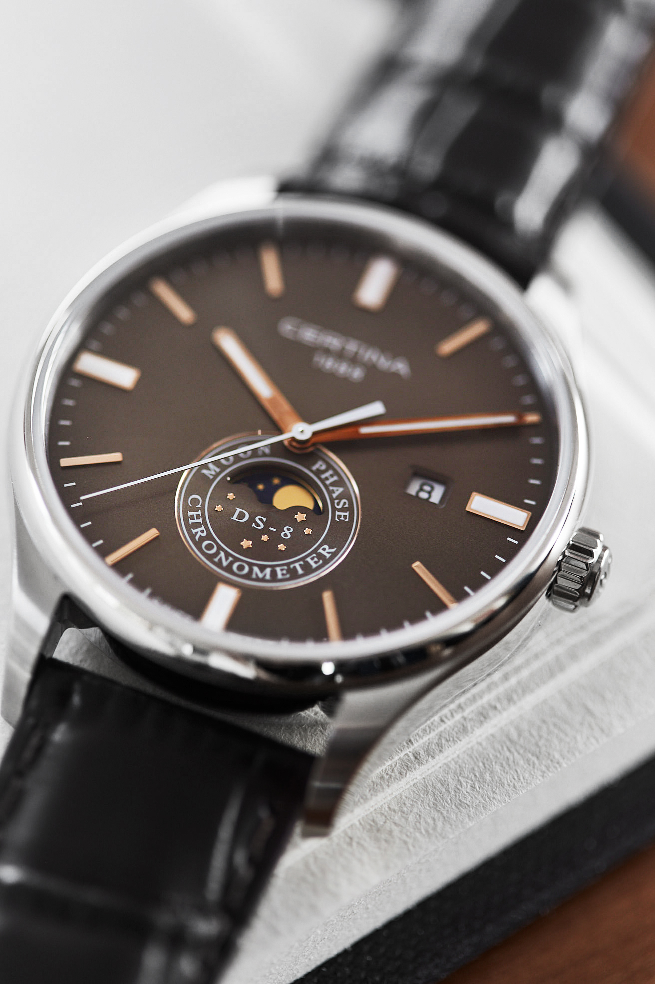 Certina C0334571608100 zegarek męski klasyczny DS-8 pasek - miniatura 5