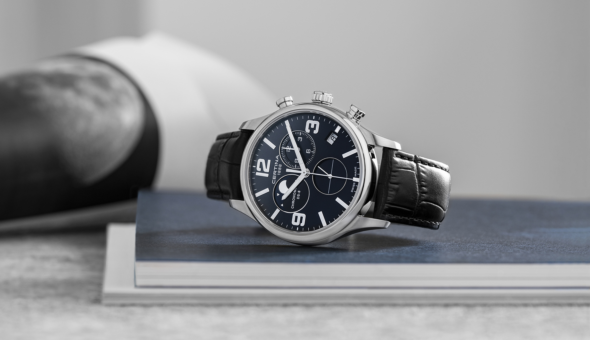 Certina C0334601608700 DS-8 Chronograph Moonphase zegarek klasyczny DS-8