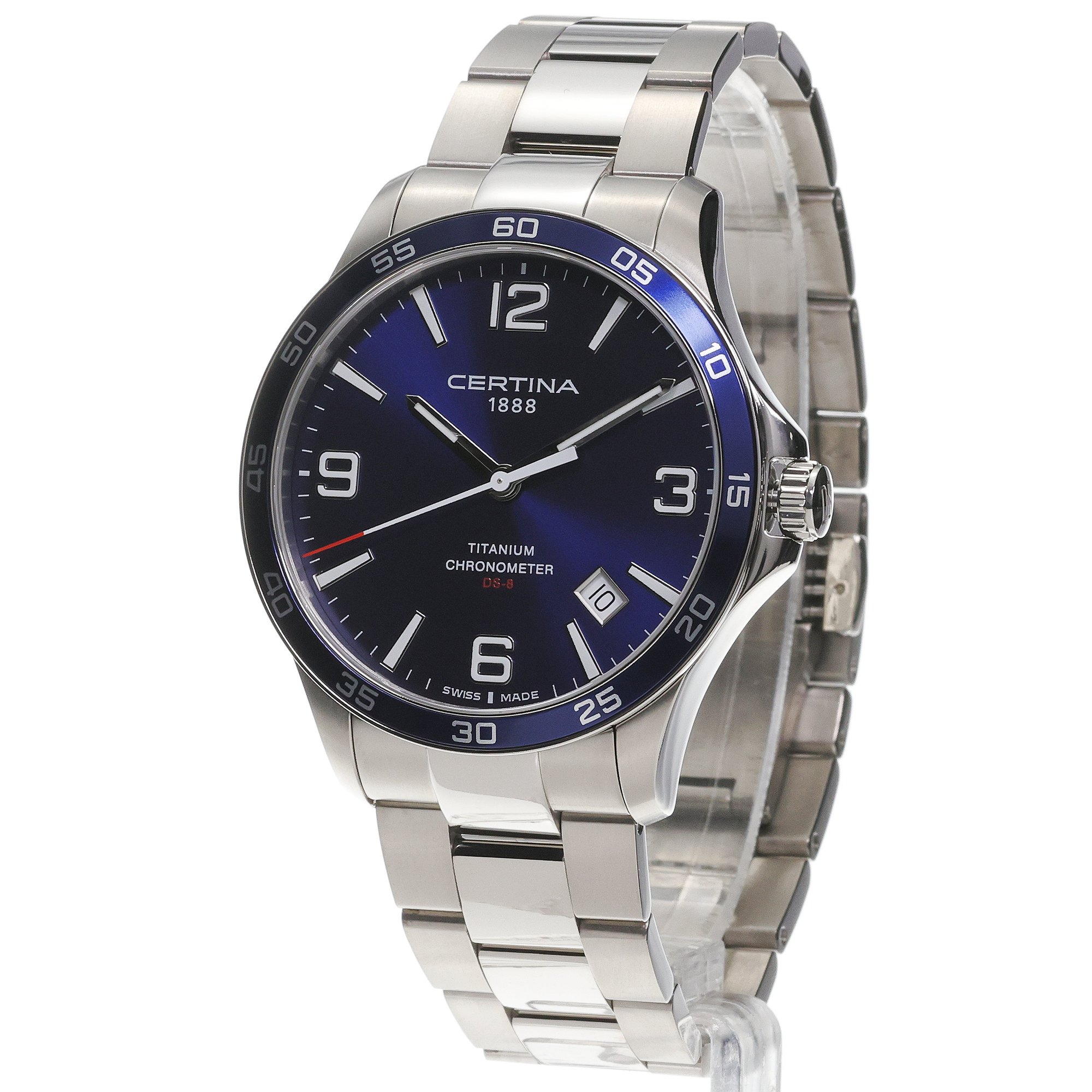 Certina C0338514404700 zegarek szary klasyczny DS-8 bransoleta