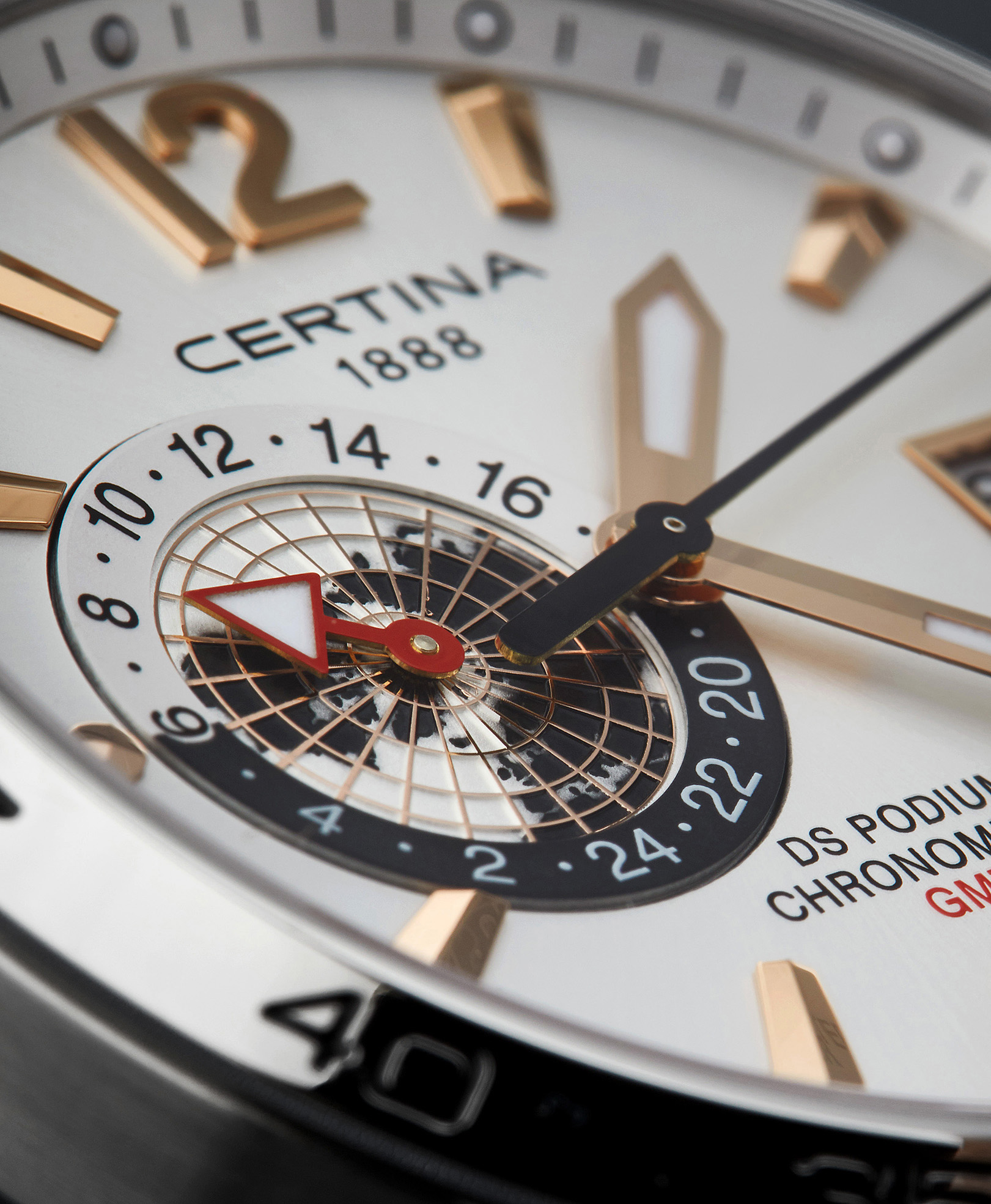 Certina C0344551603701 DS Podium DS Podium GMT zegarek męski klasyczny szafirowe - miniatura 12