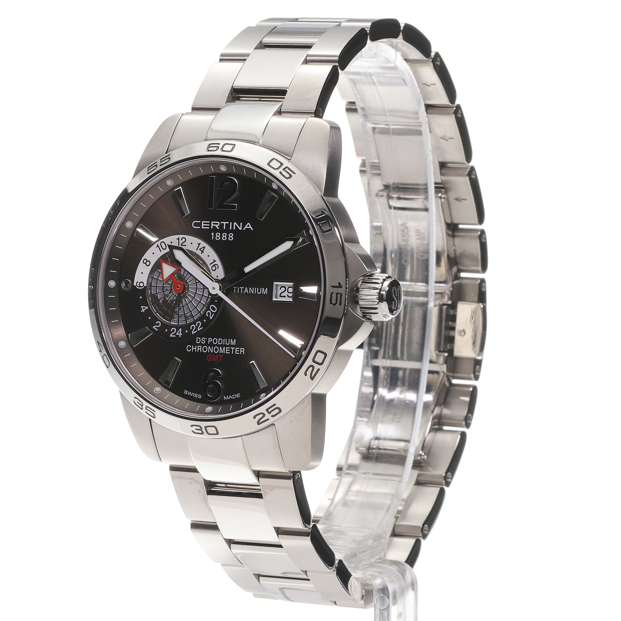 Certina C0344554408700 DS Podium GMT Titanium 41mm zegarek klasyczny DS Podium - miniatura 2
