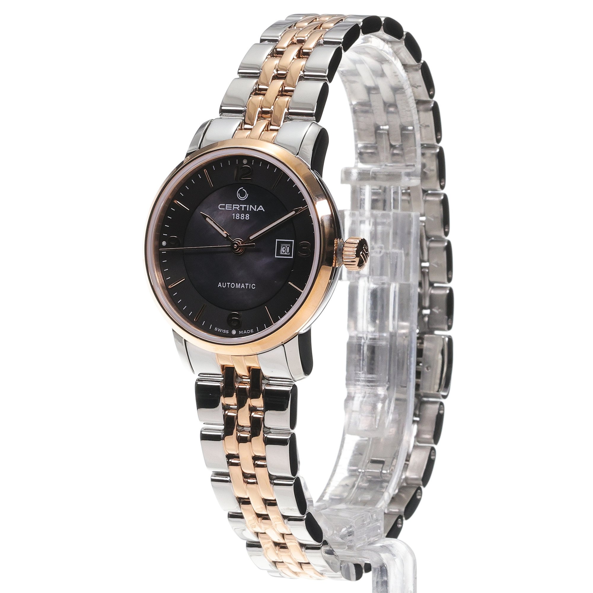 Certina C0350072212701 zegarek srebrny klasyczny DS Caimano bransoleta