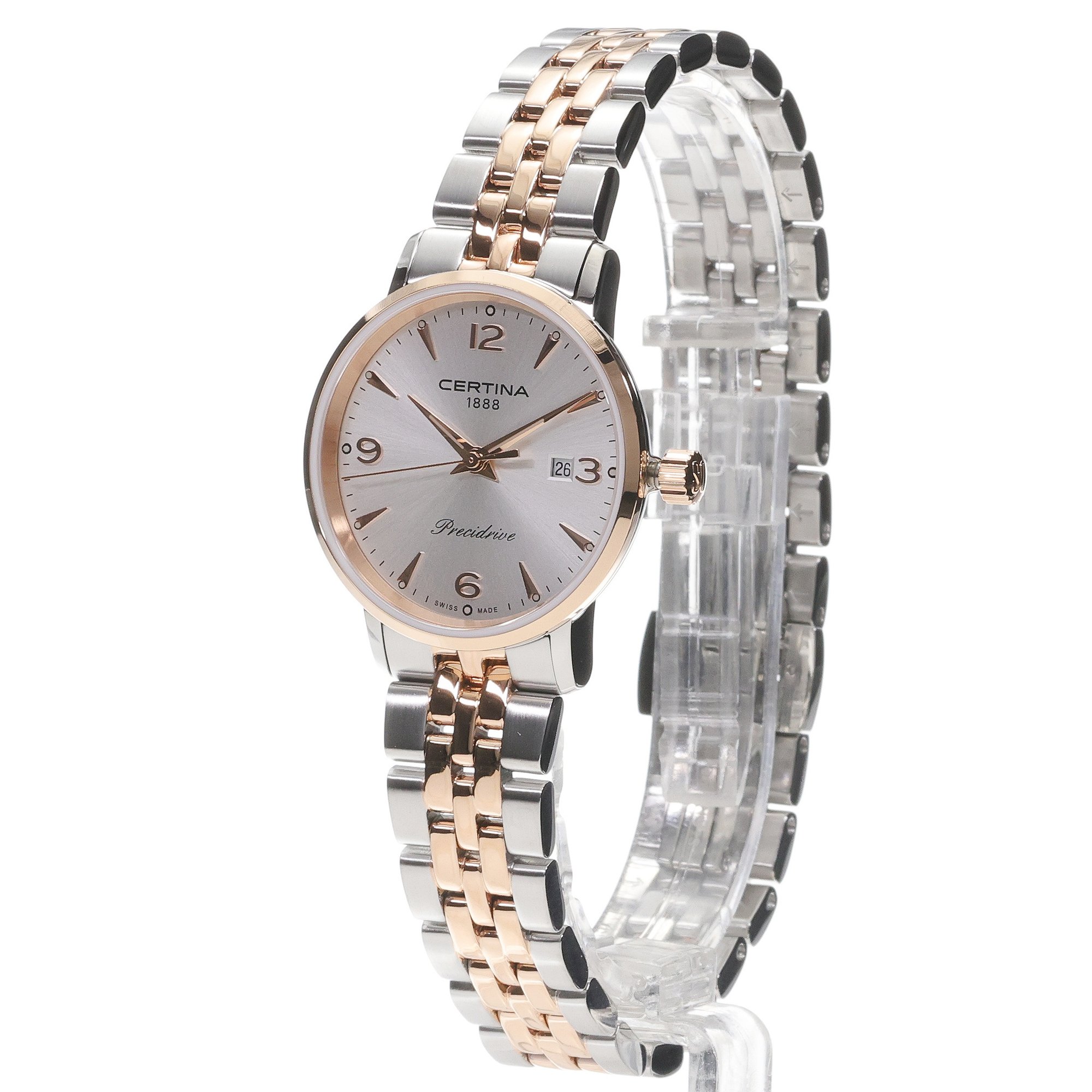 Certina C0352102203701 zegarek srebrny elegancki DS Caimano bransoleta - miniatura 2