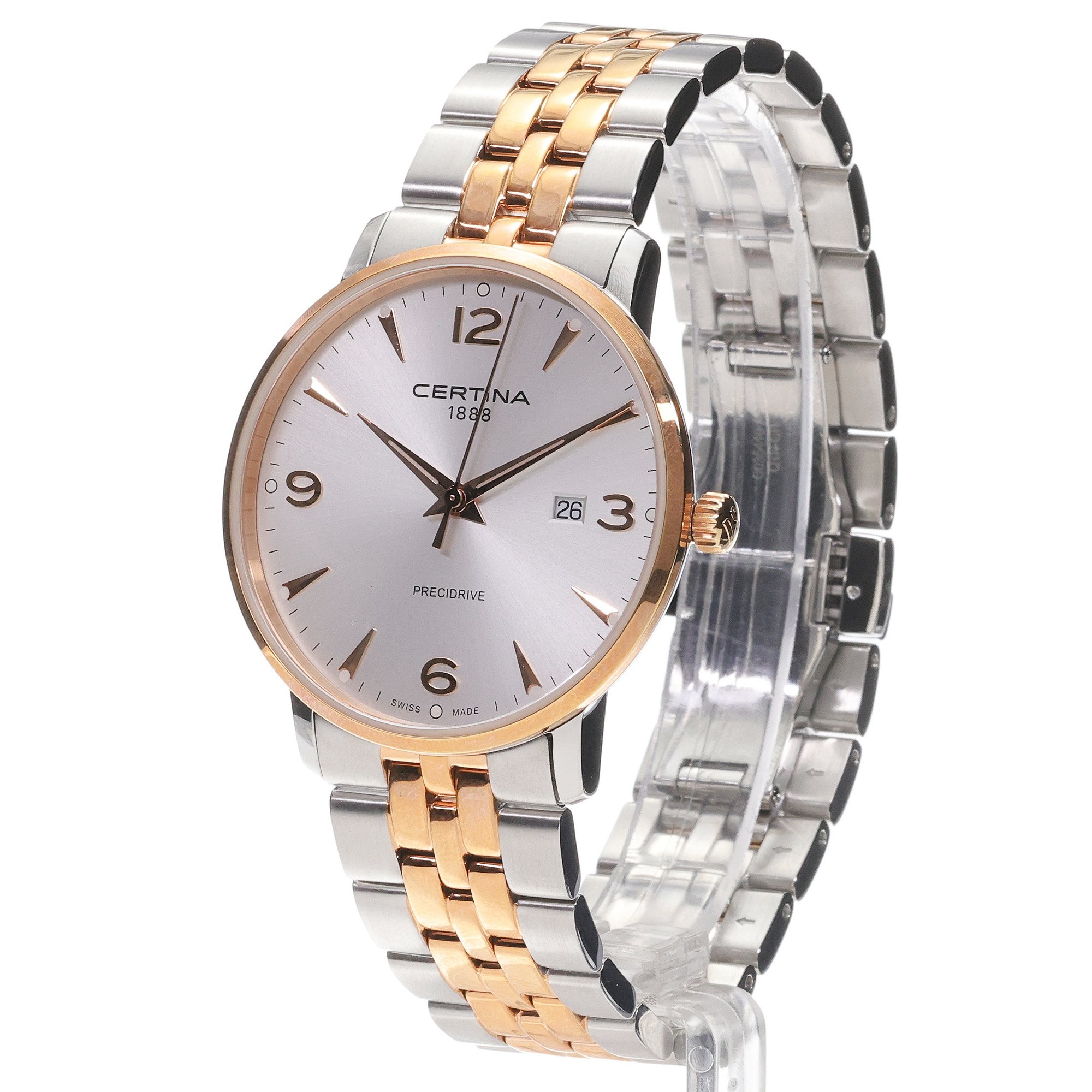 Certina C0354102203701 zegarek srebrny elegancki DS Caimano bransoleta - miniatura 2