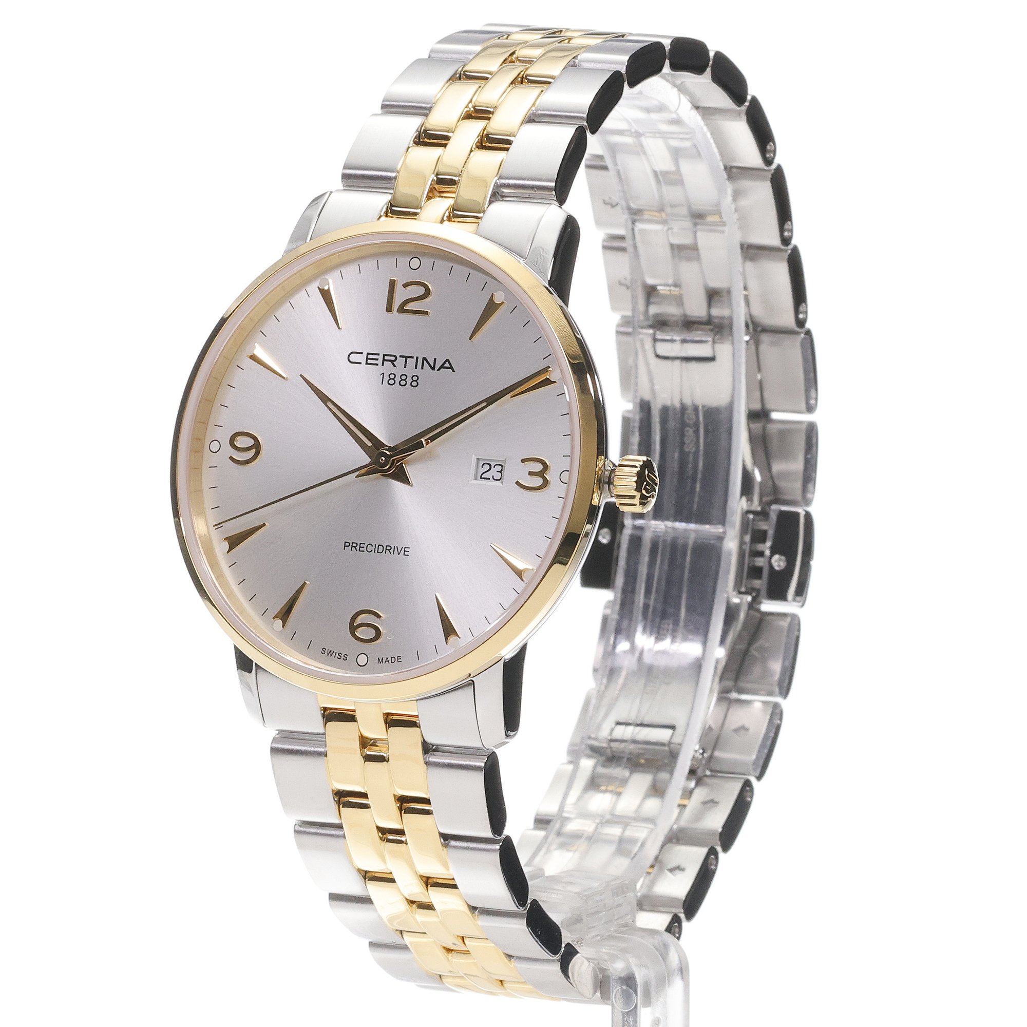 Certina C0354102203702 zegarek srebrny elegancki DS Caimano bransoleta