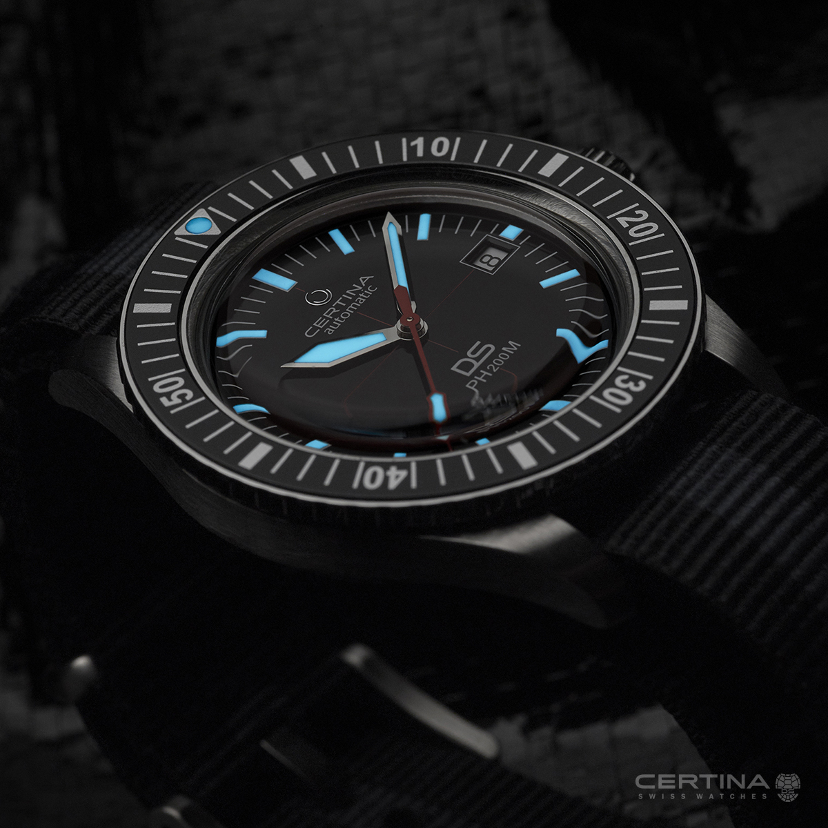 Certina C0364071605000 zegarek męski klasyczny DS PH200M pasek