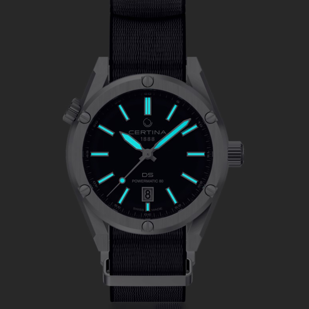 Certina C0414071905100 zegarek srebrny klasyczny DS+ bransoleta