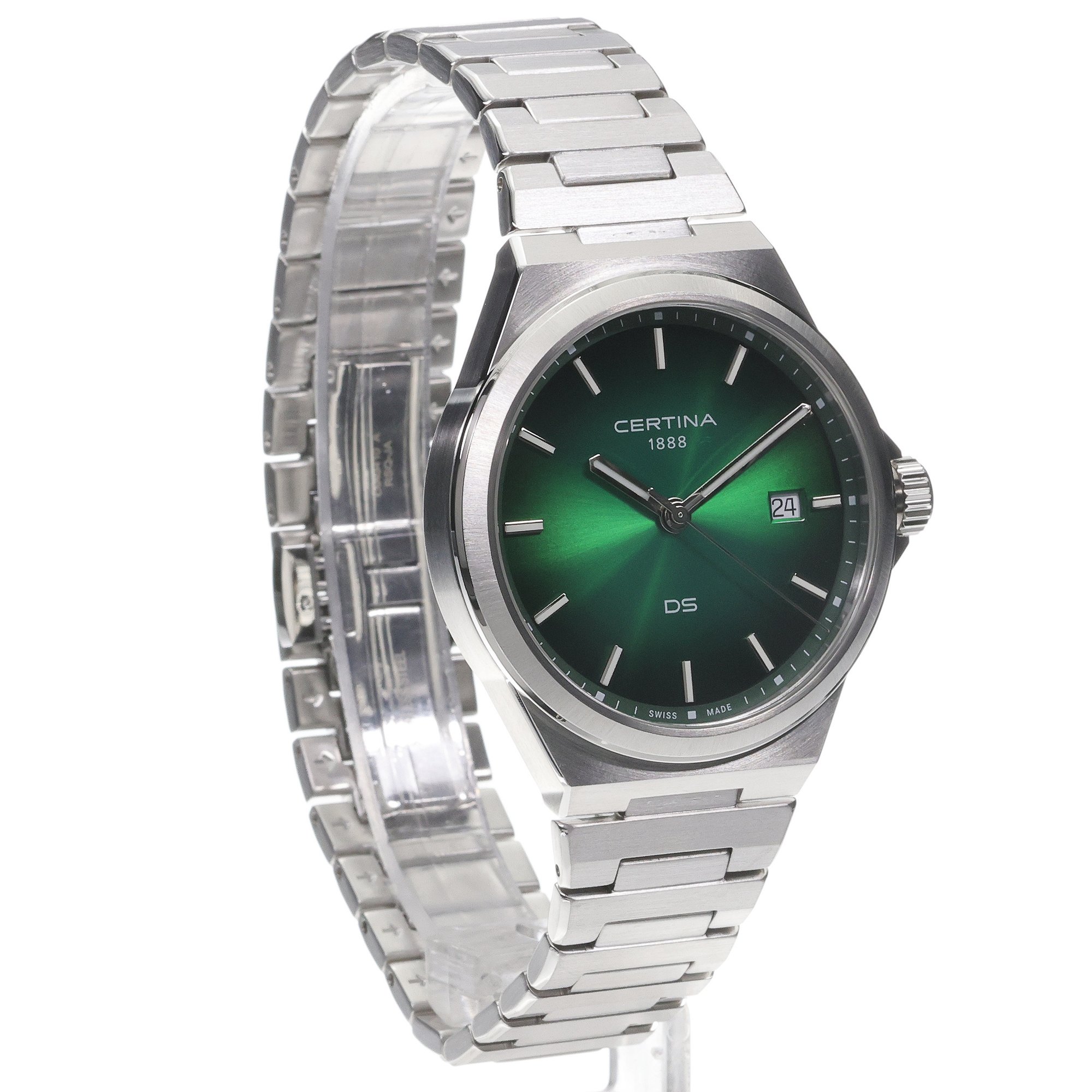 Certina C0434101109100 zegarek srebrny klasyczny DS-7 bransoleta