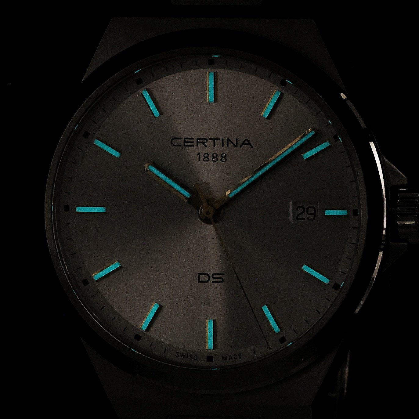 Certina C0434101603100 DS-7 Quartz 39mm DS-7 klasyczny zegarek srebrny - miniatura 5
