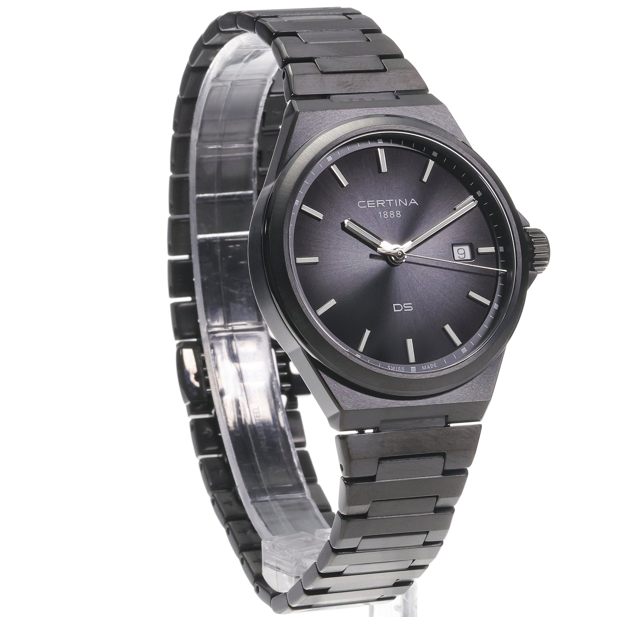 Certina C0434103305100 zegarek czarny klasyczny DS-7 bransoleta