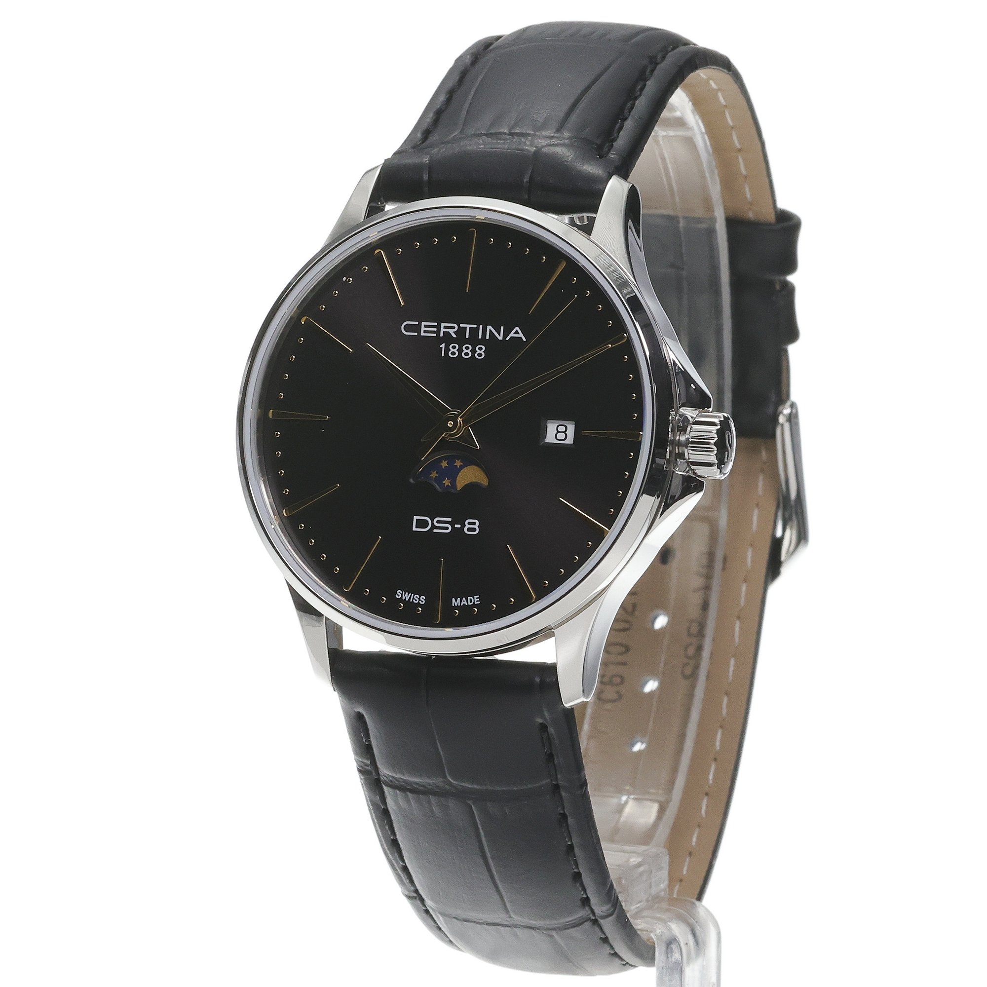 Certina C0454231605100 DS-8 DS-8 Moonphase Gent zegarek męski klasyczny szafirowe