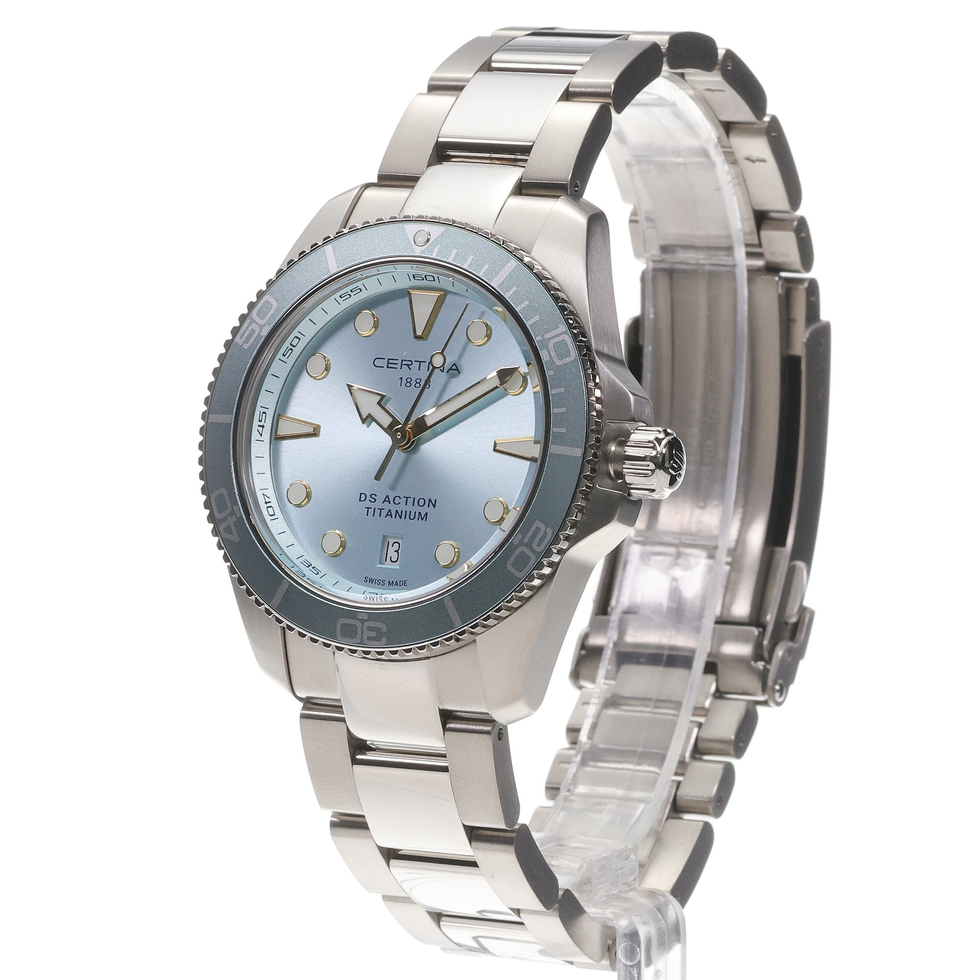 Certina C0484104435100 DS Action Titanium Diver 40mm DS Action sportowy zegarek srebrny - miniatura 2