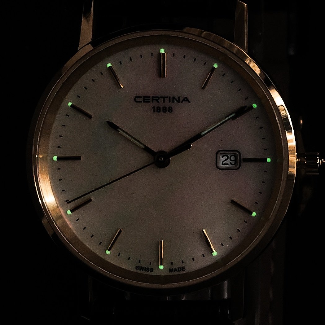 Certina C9012101611100 zegarek złoty klasyczny Priska pasek - miniatura 5