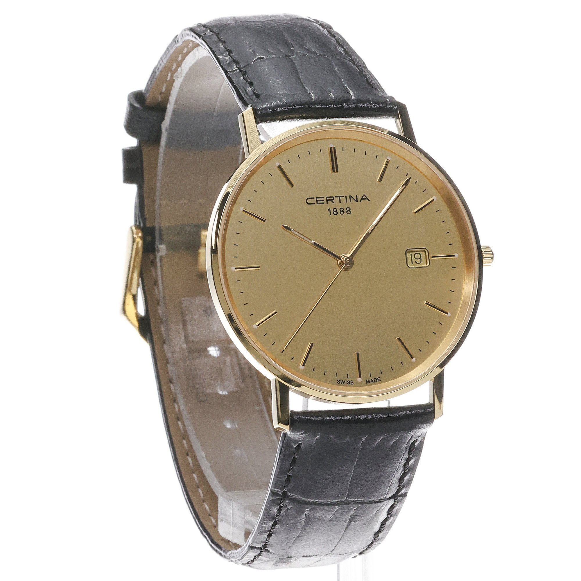 Certina C9014101602100 Priska Gold 18K 38mm Priska klasyczny zegarek złoty - miniatura 3