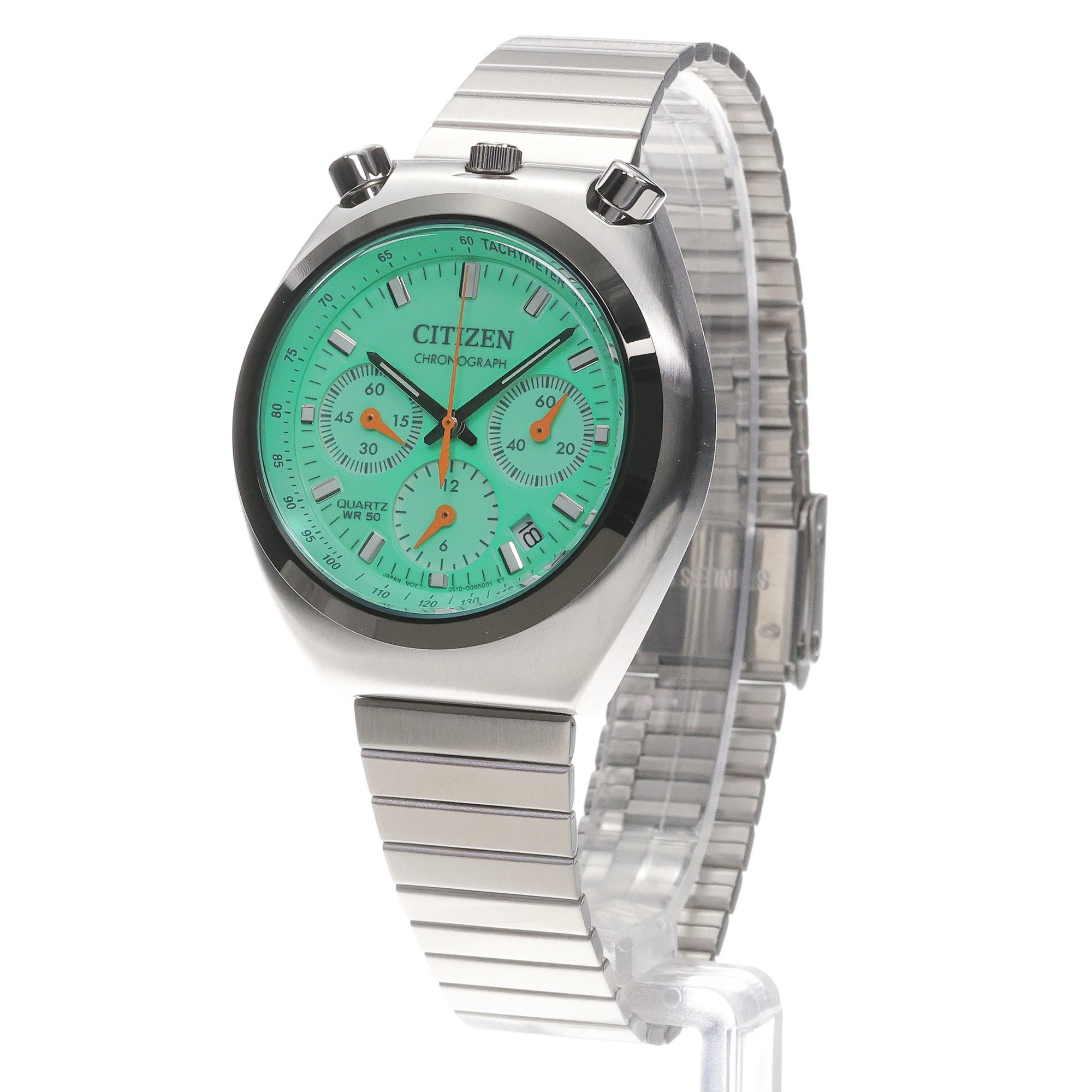 Citizen AN3660-73X Quartz Chronograph Chrono sportowy zegarek srebrny - miniatura 2