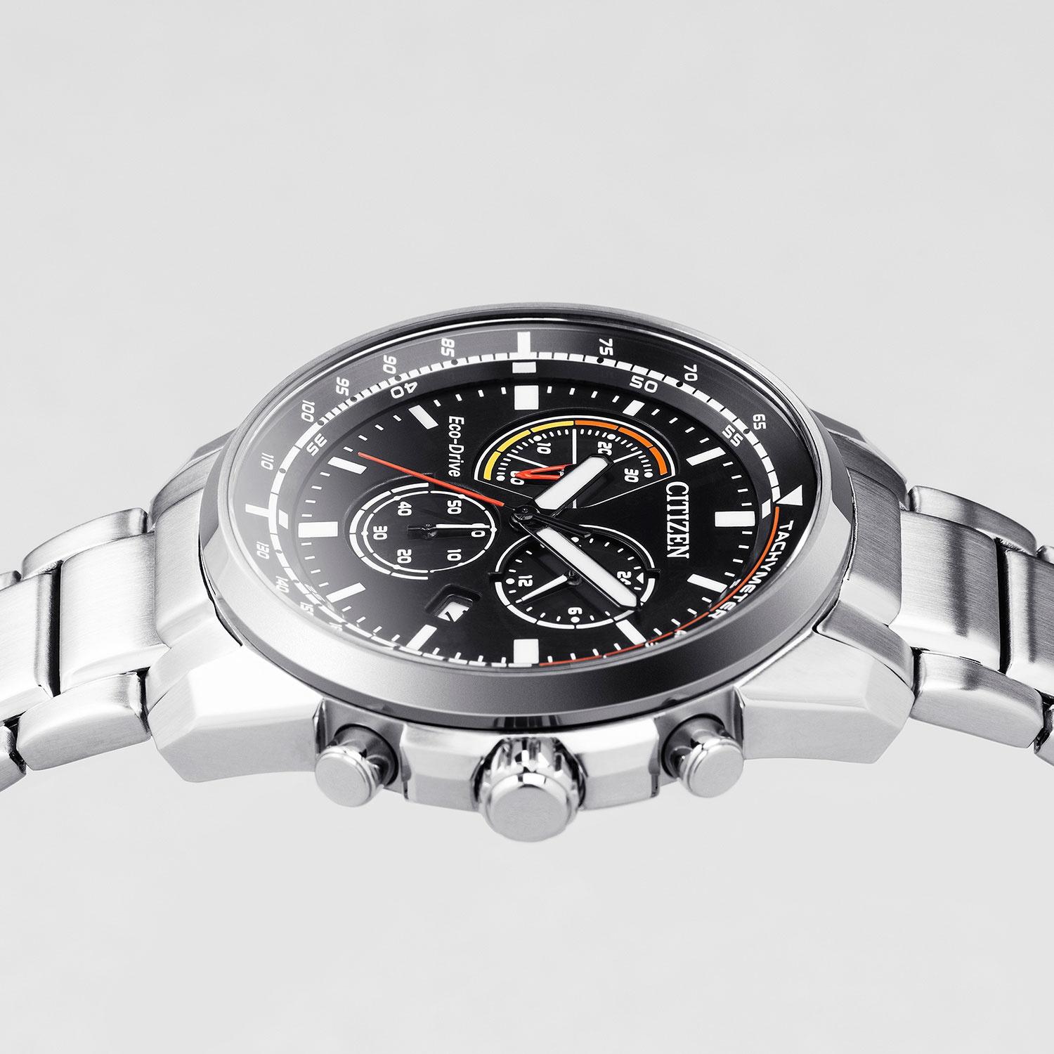 Citizen AT1190-87E zegarek srebrny sportowy Chrono bransoleta - miniatura 5
