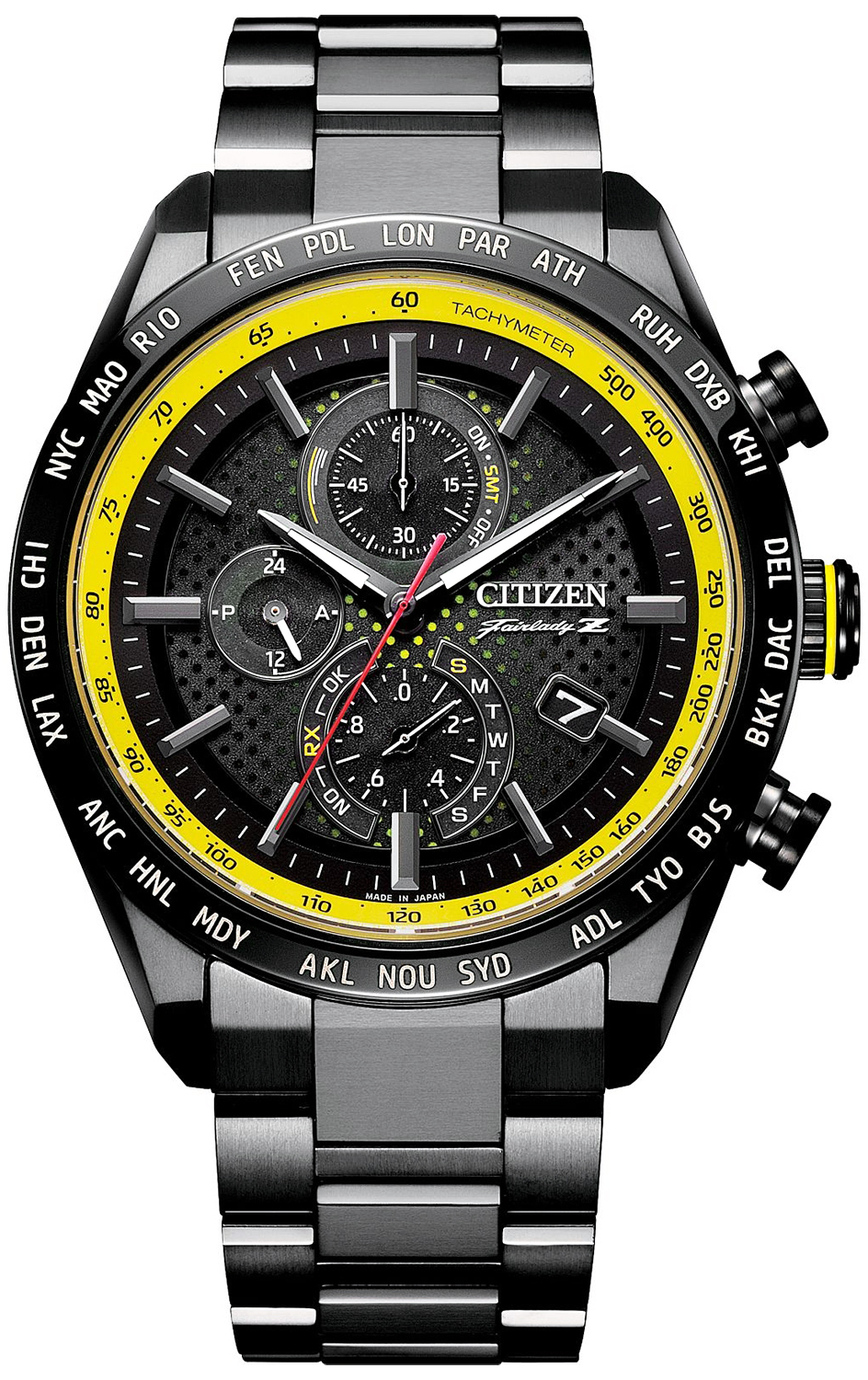 Citizen Super Titanium Nissan Fairlady Z Ikazuchi Yellow AT8185-89E