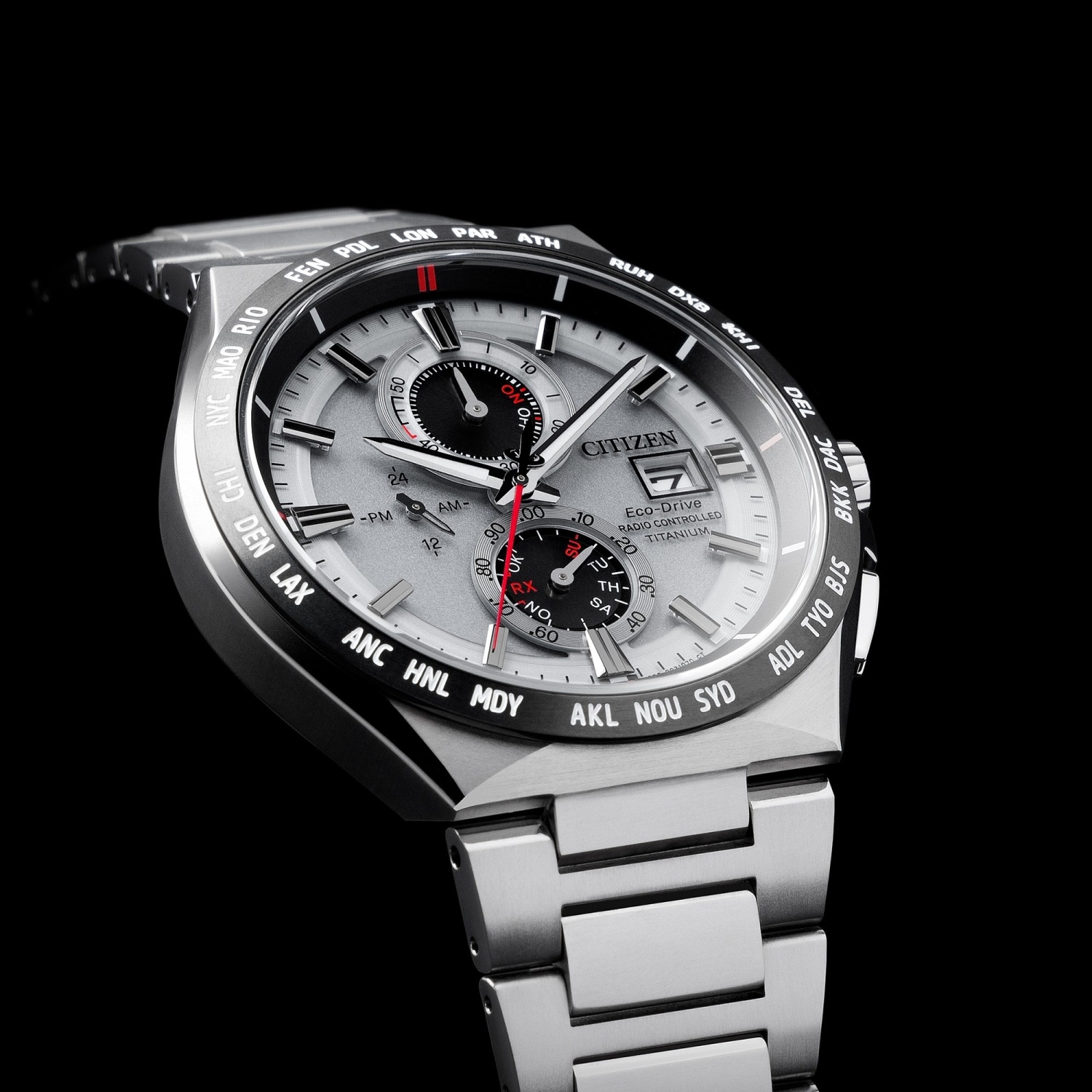 Citizen AT8234-85A zegarek szary klasyczny Titanium bransoleta - miniatura 5