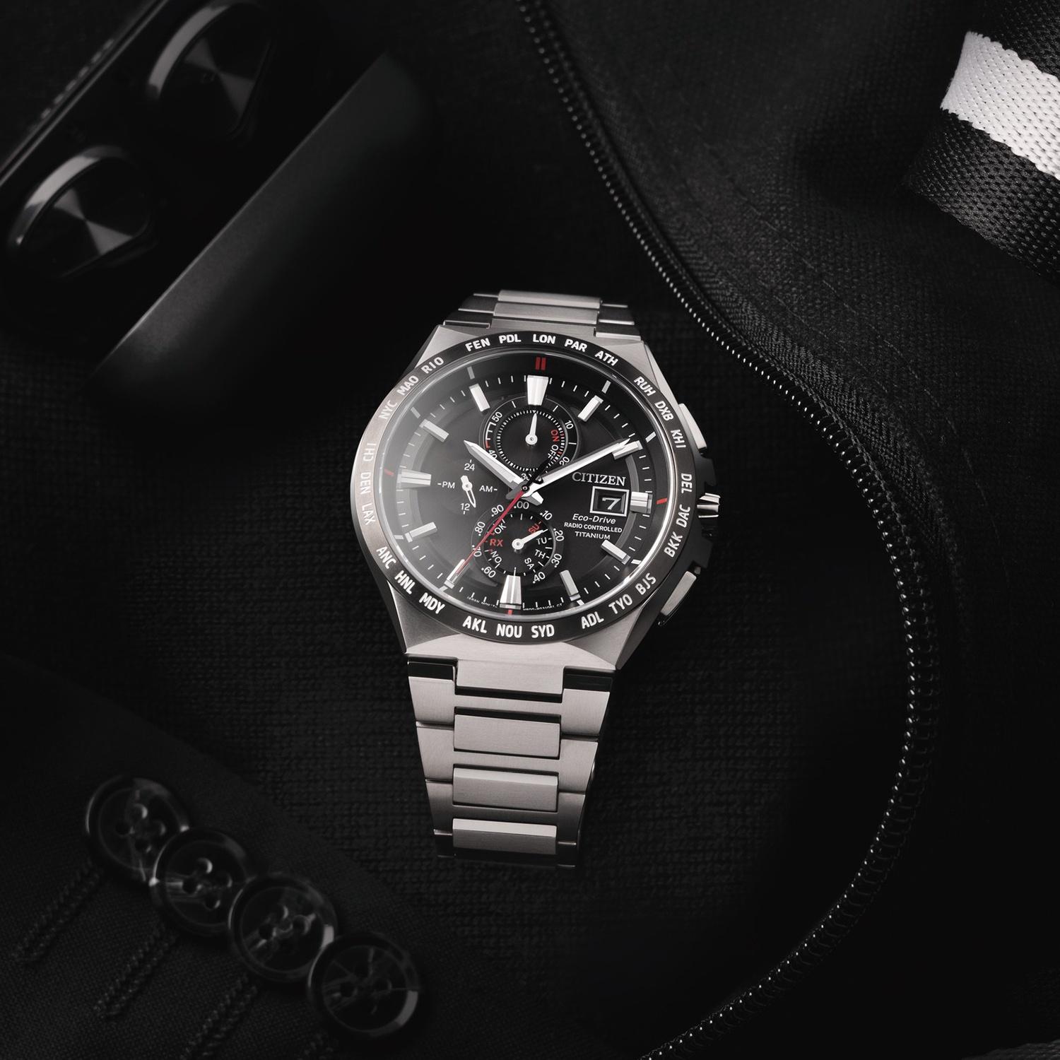 Citizen AT8234-85E zegarek szary klasyczny Titanium bransoleta - miniatura 5