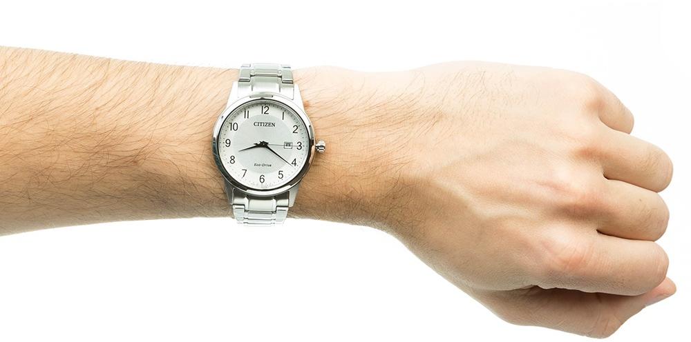 Citizen AW1231-58B zegarek srebrny klasyczny Ecodrive bransoleta - miniatura 5