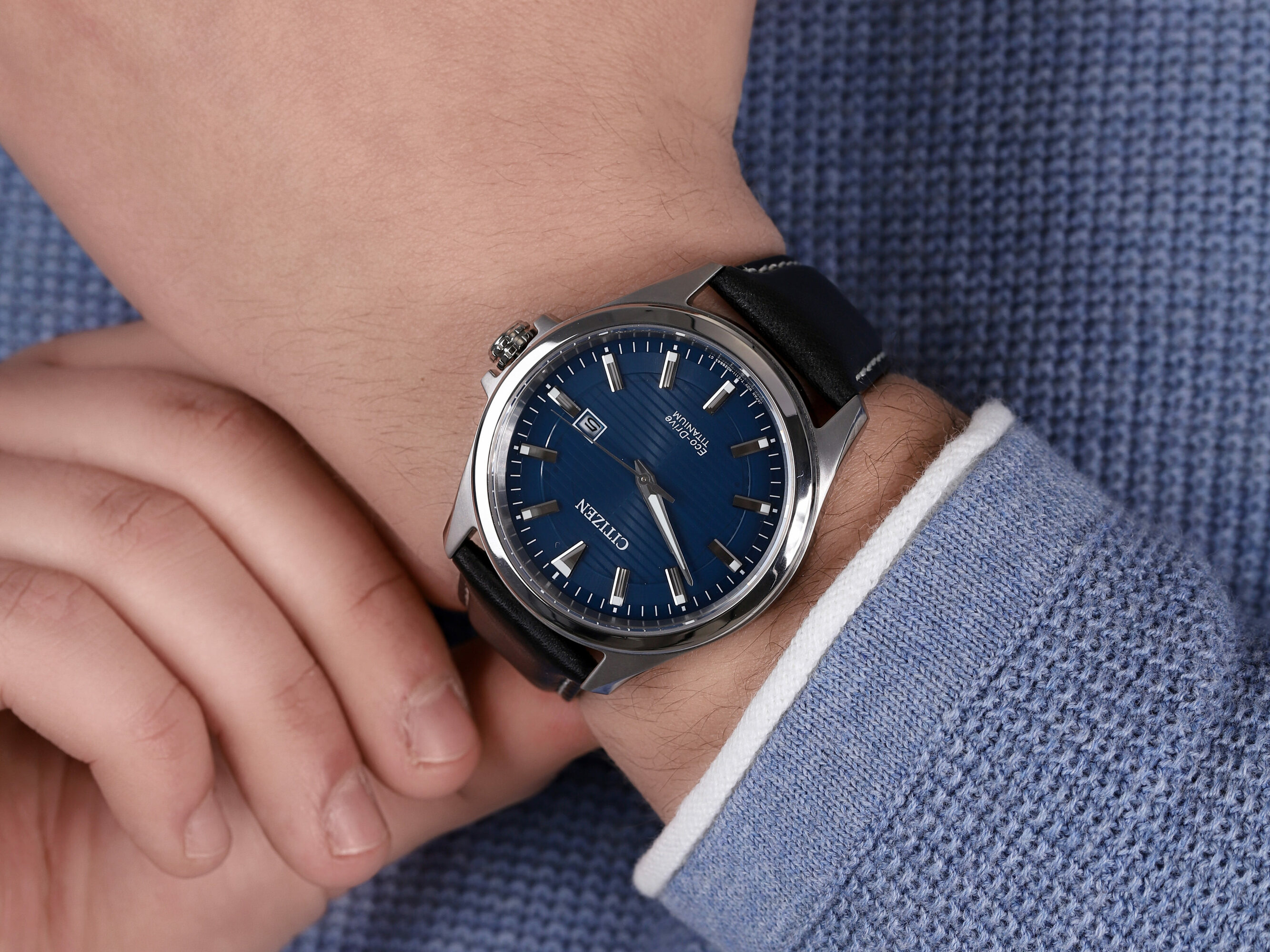 Citizen BM7470-17L Titanium klasyczny zegarek srebrny - miniatura 4