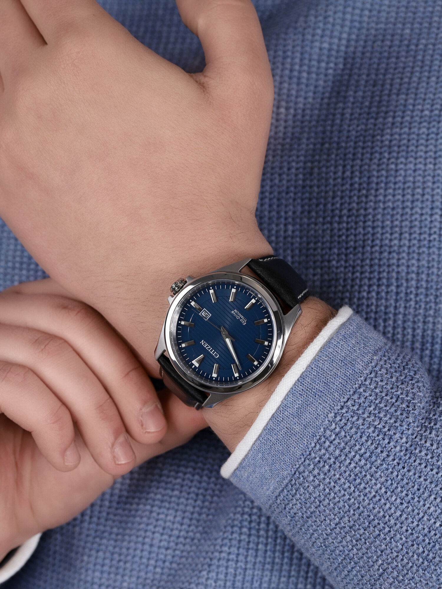 Citizen BM7470-17L zegarek męski klasyczny Titanium pasek - miniatura 3