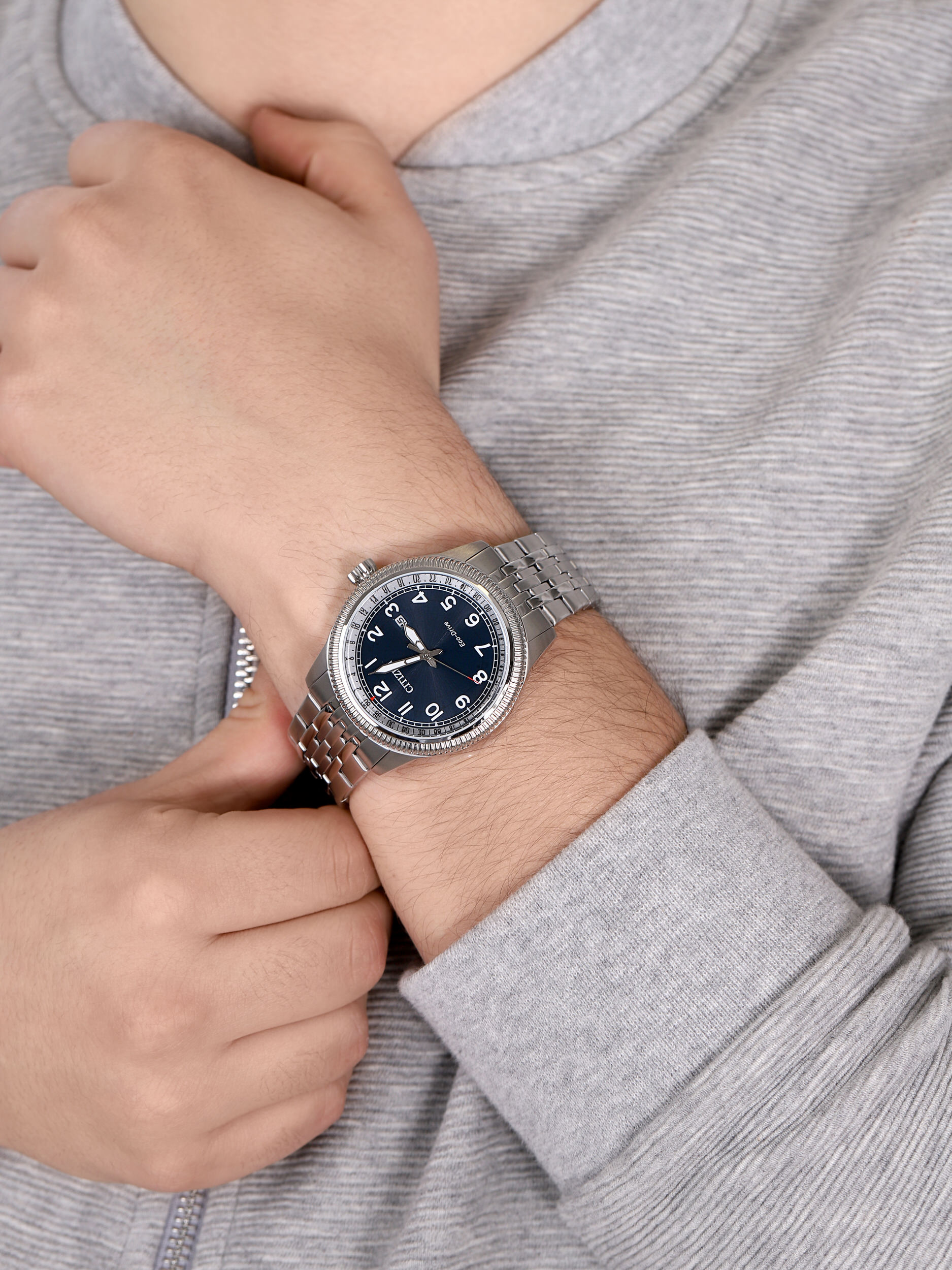 Citizen BM7480-81L Ecodrive zegarek męski klasyczny mineralne - miniatura 3