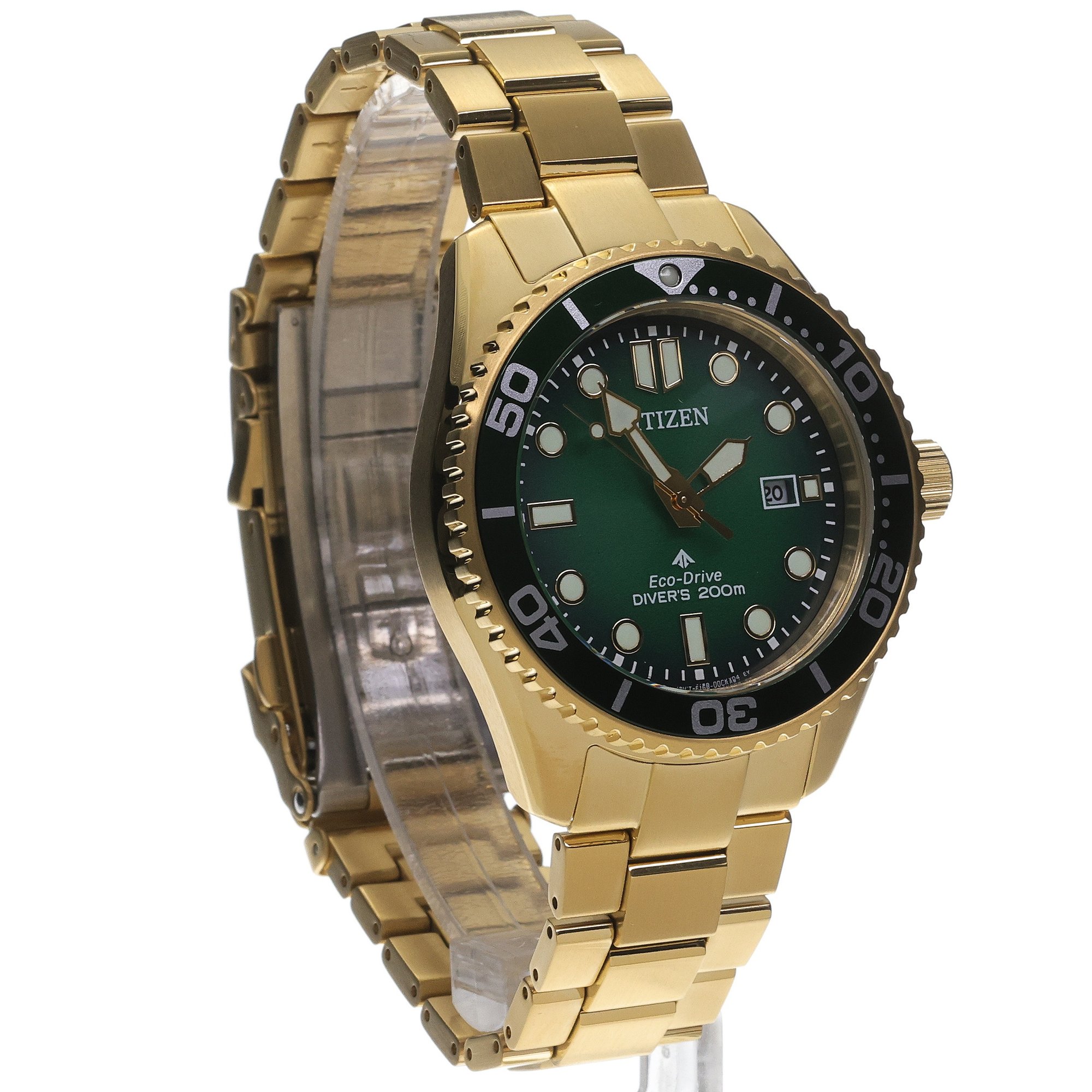 Citizen BN0262-59W Eco-Drive Diver Promaster sportowy zegarek złoty - miniatura 3