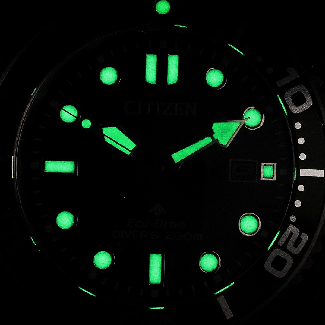 Citizen BN0269-50W Eco-Drive Diver Promaster sportowy zegarek srebrny