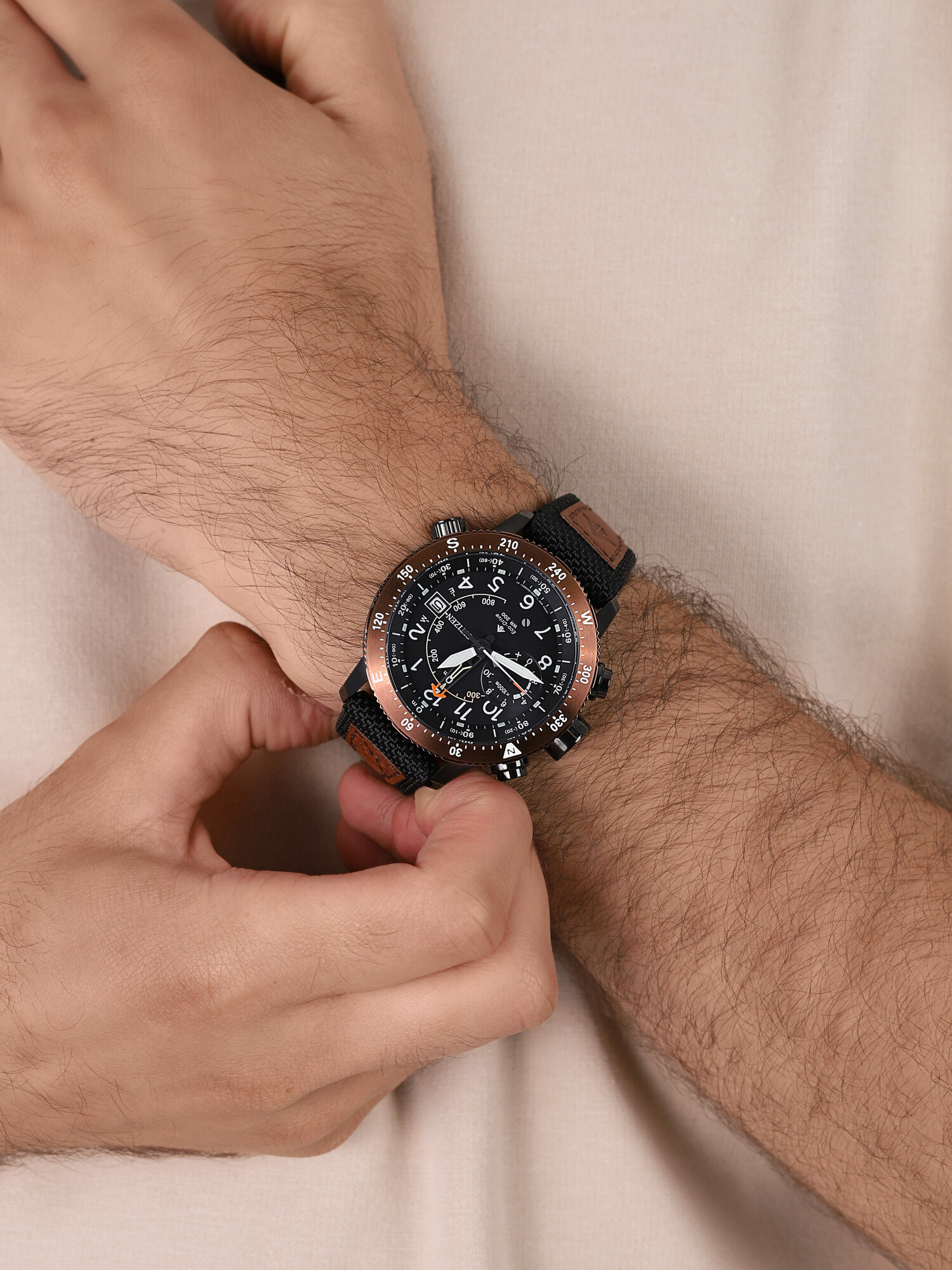 Citizen BN4049-11E Promaster PROMASTER ECO-DRIVE DIVER SKY ALTICHRON zegarek męski sportowy mineralne - miniatura 7