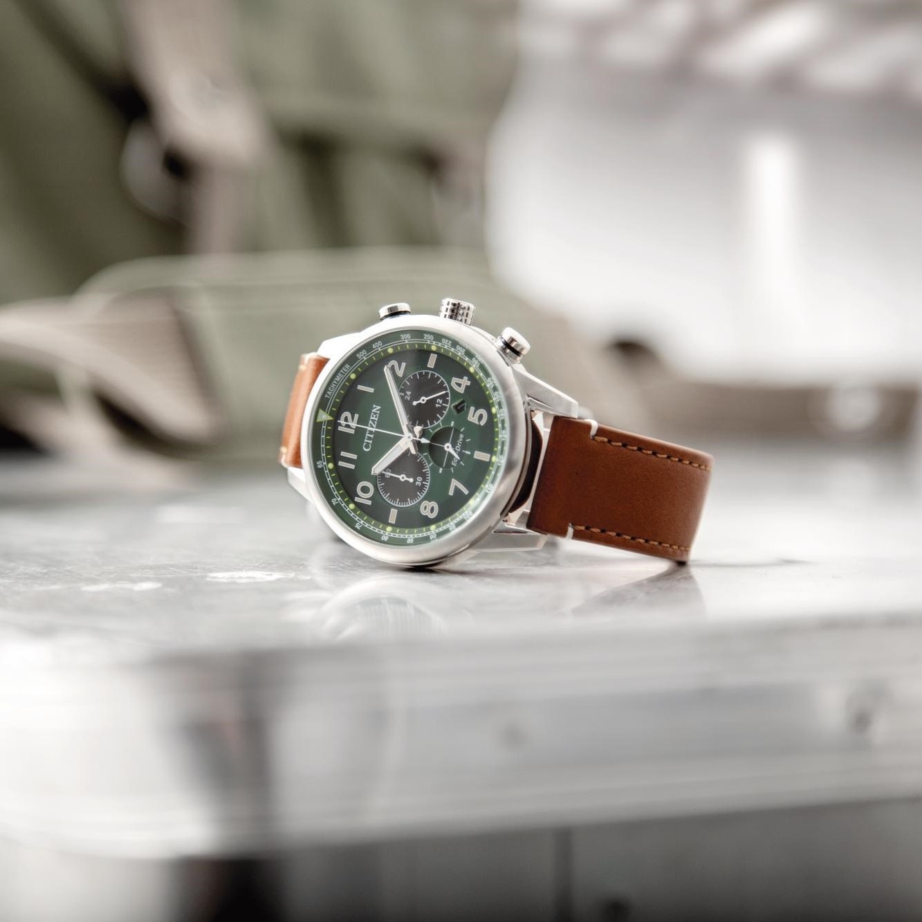 Citizen CA4420-21X Chrono sportowy zegarek srebrny - miniatura 9
