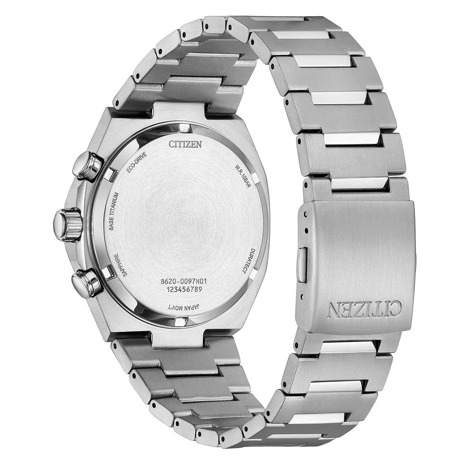 Citizen CA4610-85Z zegarek srebrny sportowy Titanium bransoleta