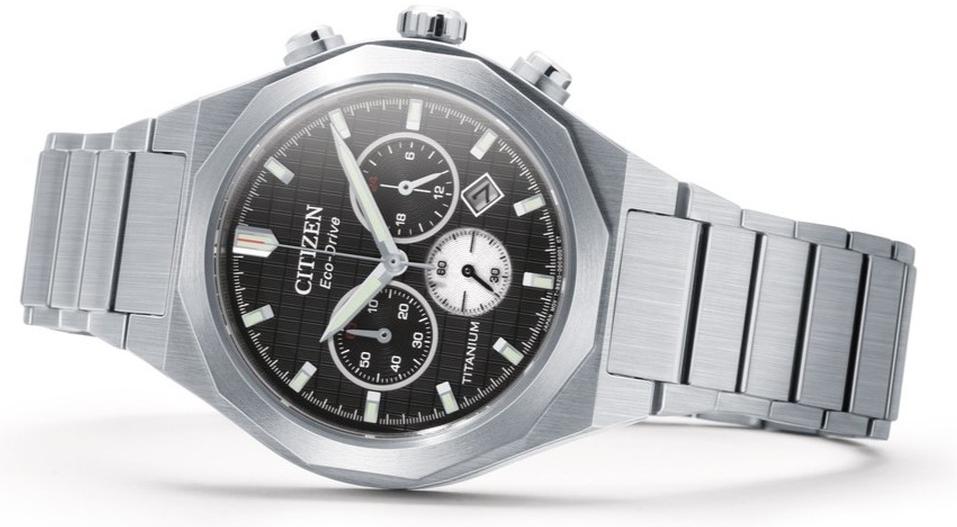Citizen CA4690-51E Super Titanium Chrono klasyczny zegarek srebrny