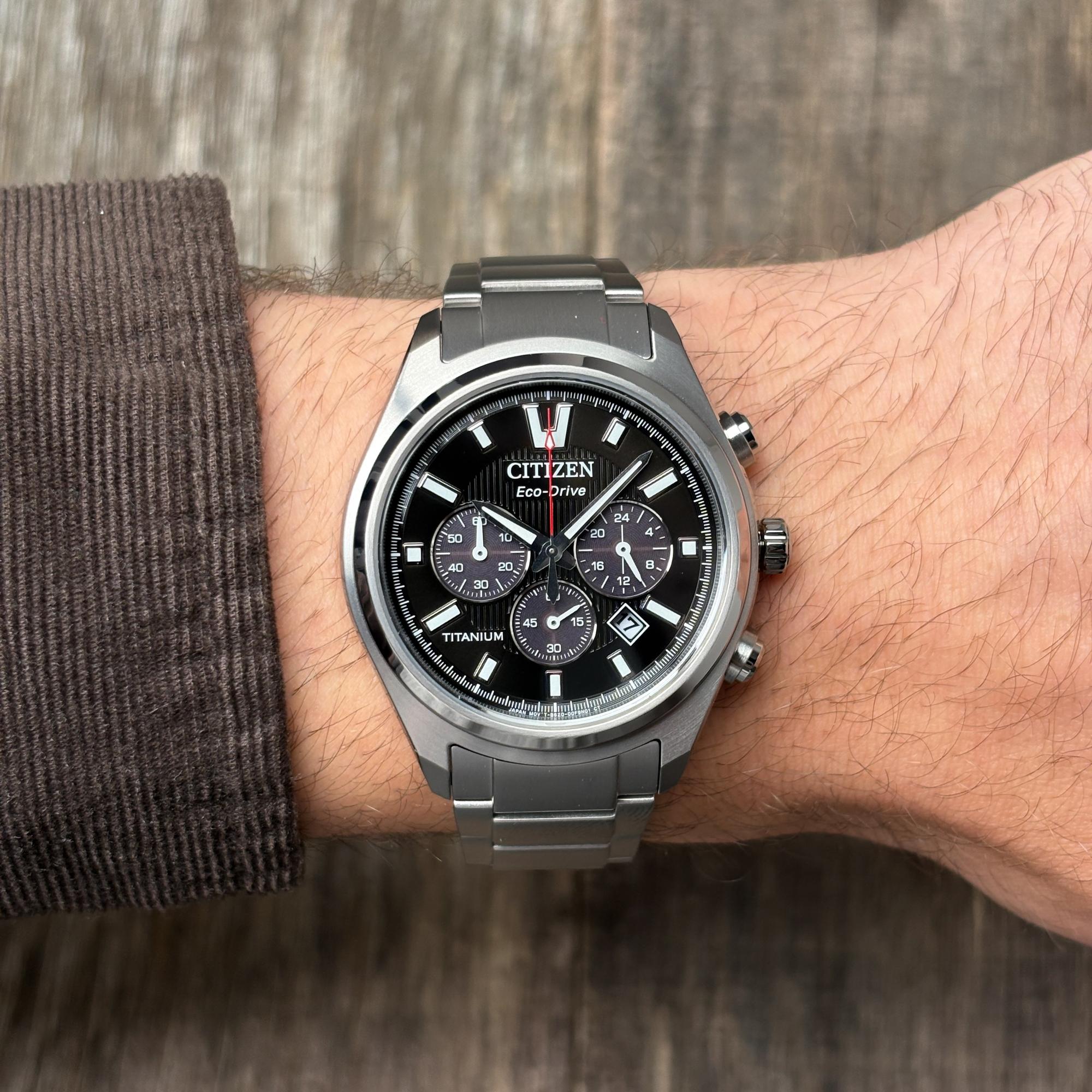 Citizen CA4750-51E Titanium Super Titanium Chronograph zegarek męski sportowy szafirowe - miniatura 8