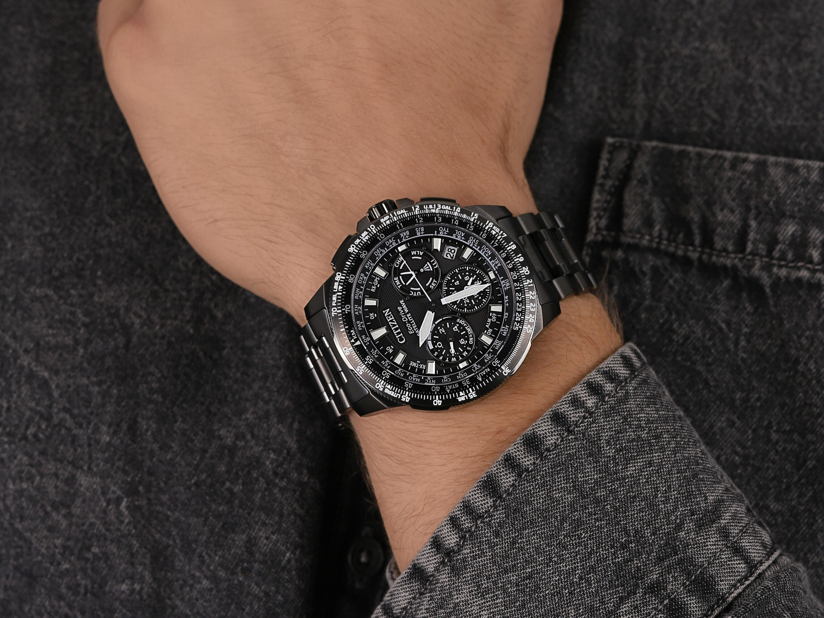 Citizen CC9025-51E Navihawk Satellite Wave Titanium zegarek luksusowy Promaster - miniatura 4