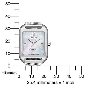 Citizen EM0491-81D zegarek srebrny klasyczny Ecodrive bransoleta - miniatura 5