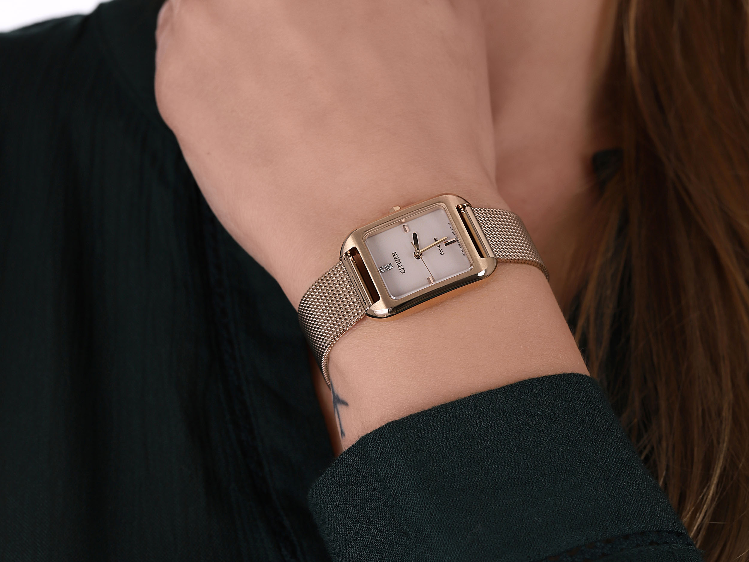 Citizen EM0493-85P zegarek różowe złoto klasyczny Ecodrive bransoleta - miniatura 4