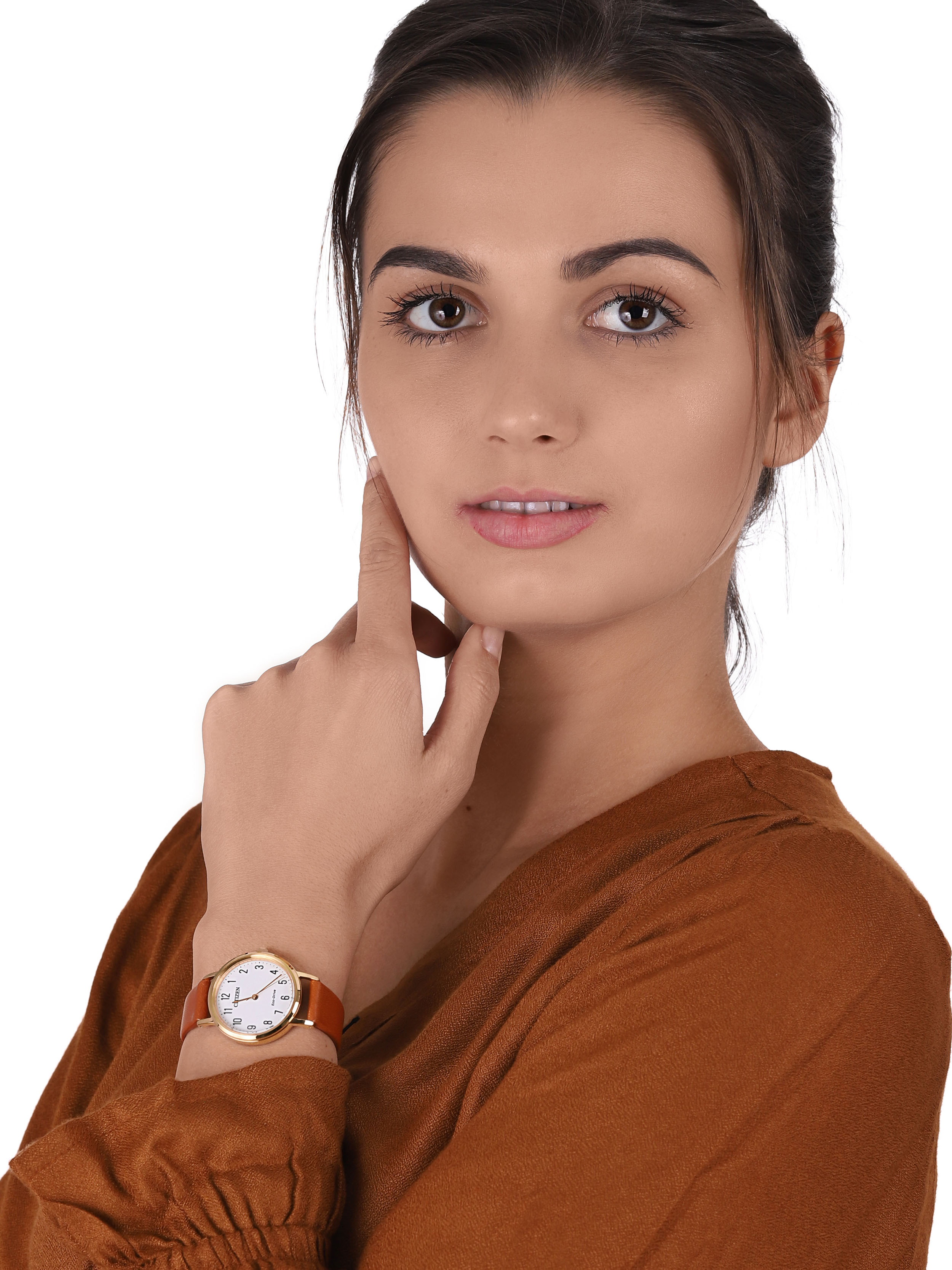 Citizen EM0578-17A zegarek złoty klasyczny Ecodrive pasek - miniatura 2