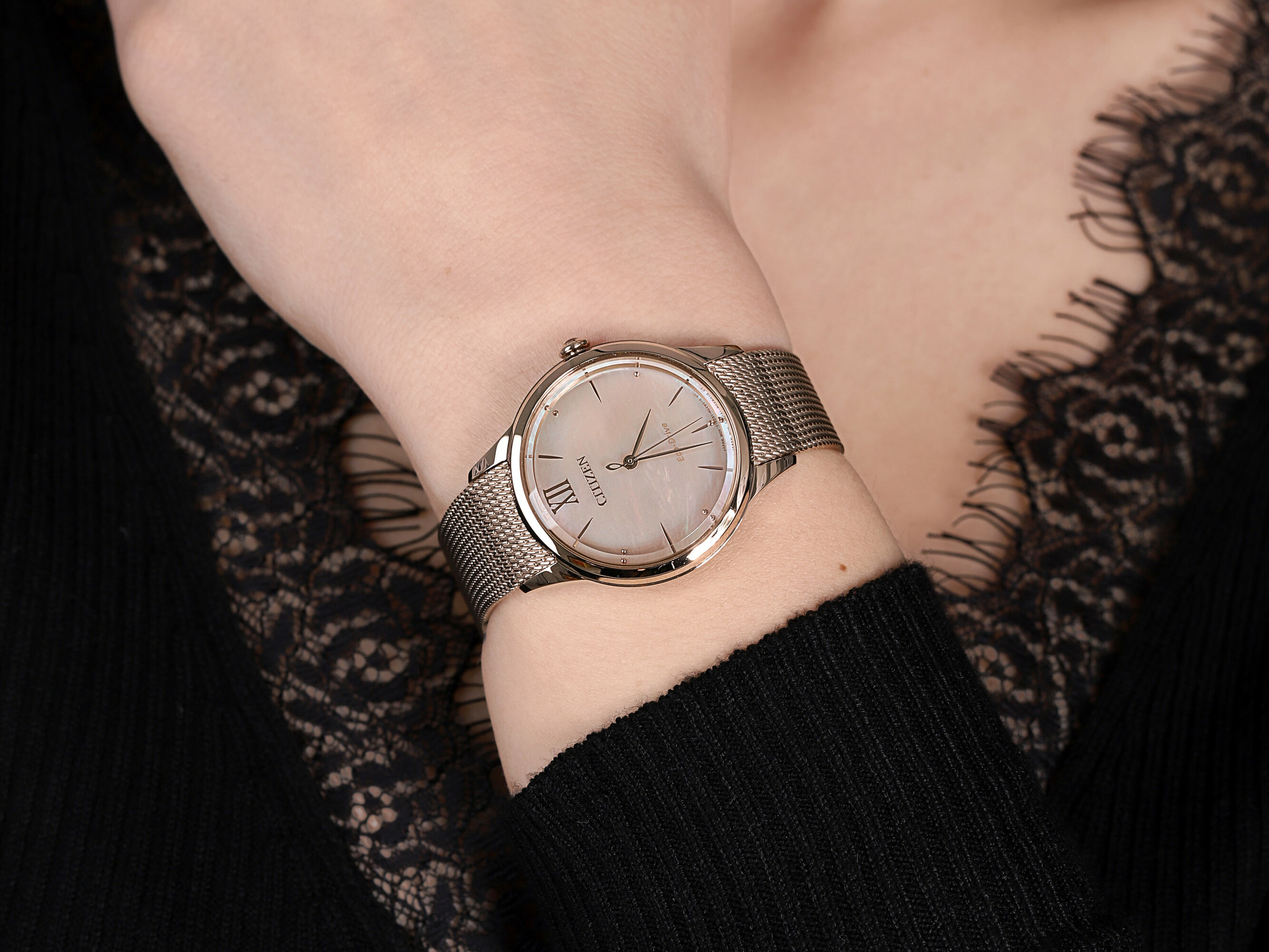 Citizen EM0813-86Y zegarek różowe złoto klasyczny Ecodrive bransoleta - miniatura 4