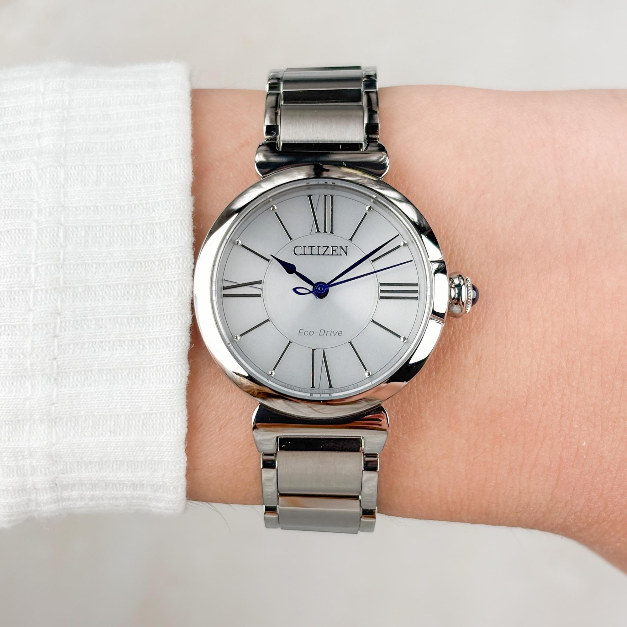 Citizen EM1070-83A Citizen Lady May Bells Ecodrive klasyczny zegarek srebrny - miniatura 9