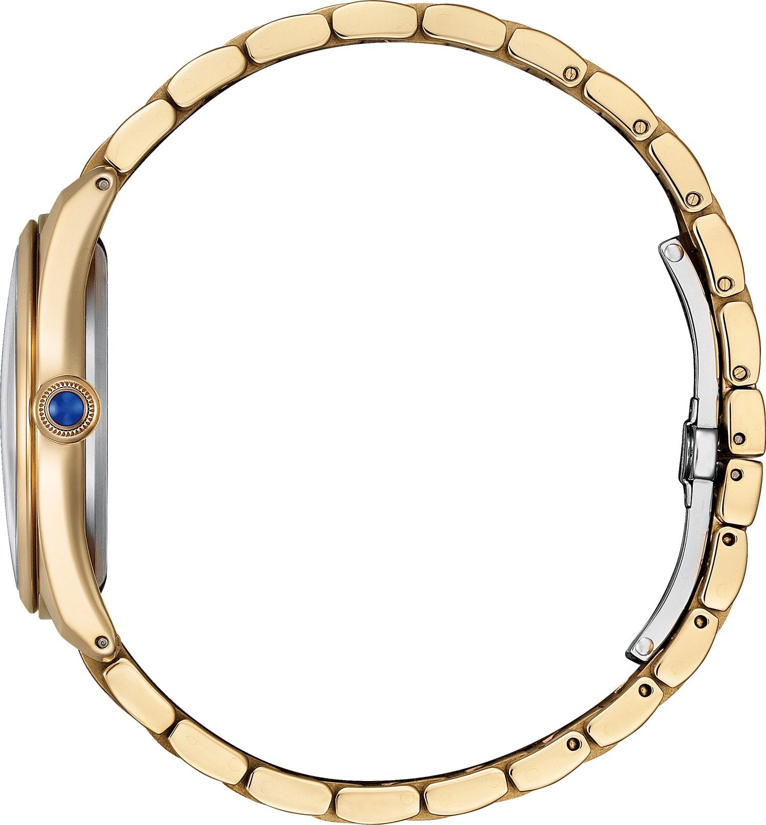 Citizen EM1143-81X zegarek różowe złoto elegancki Ecodrive bransoleta