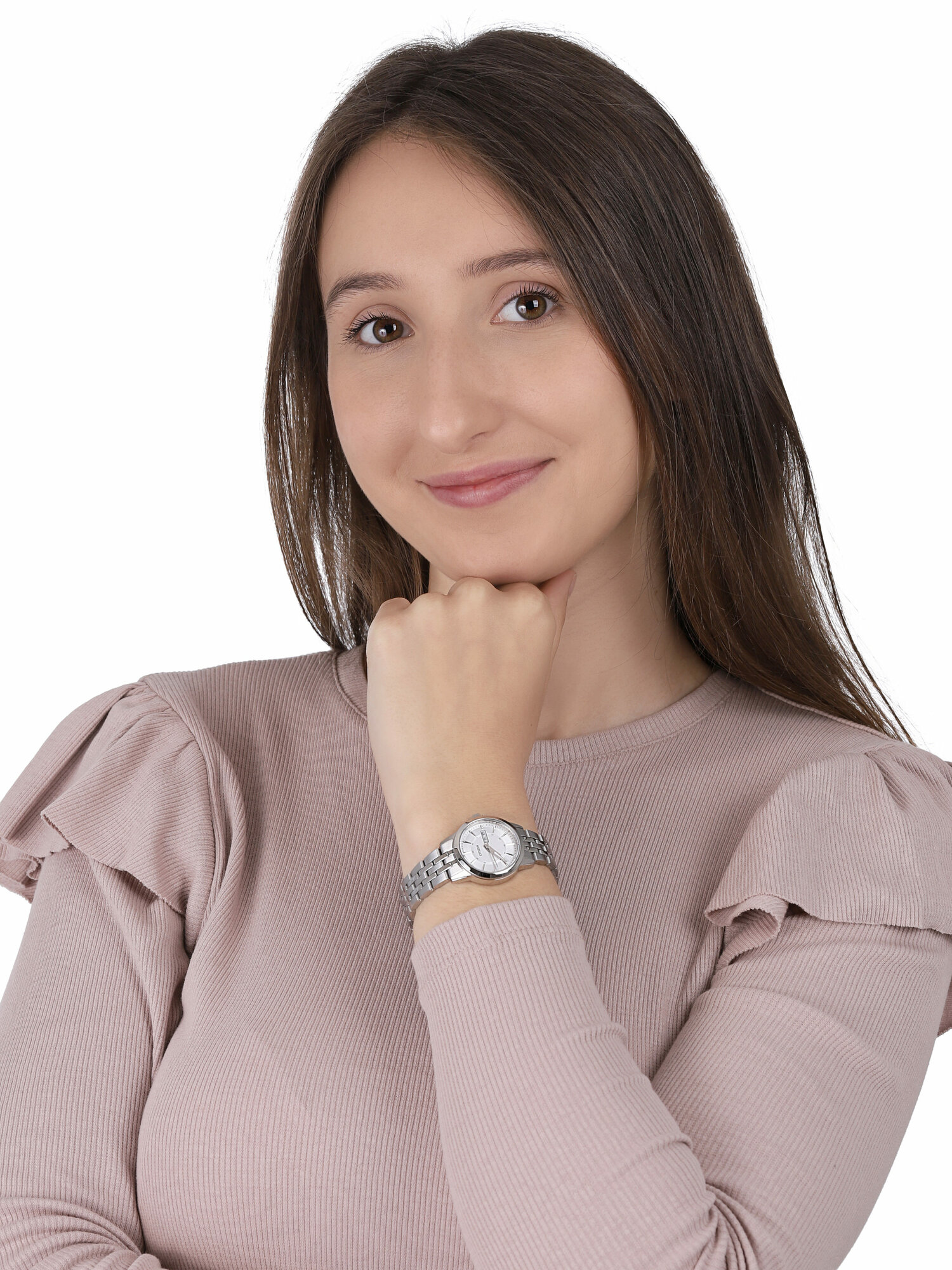Citizen EQ0601-54AE zegarek srebrny klasyczny Ecodrive bransoleta