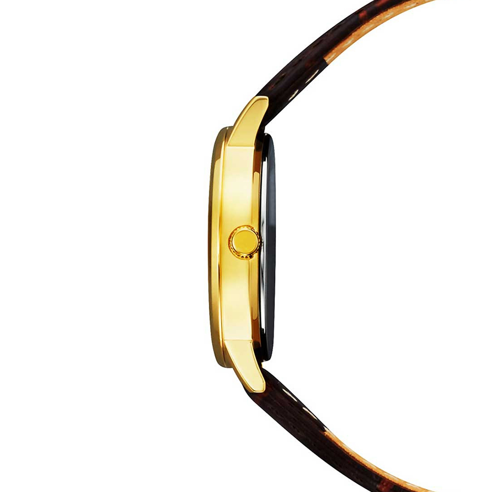 Citizen EU6092-08A zegarek złoty klasyczny Leather pasek - miniatura 5