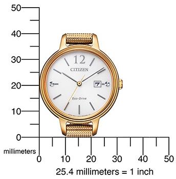 Citizen EW2447-89A zegarek różowe złoto klasyczny Elegance bransoleta - miniatura 5