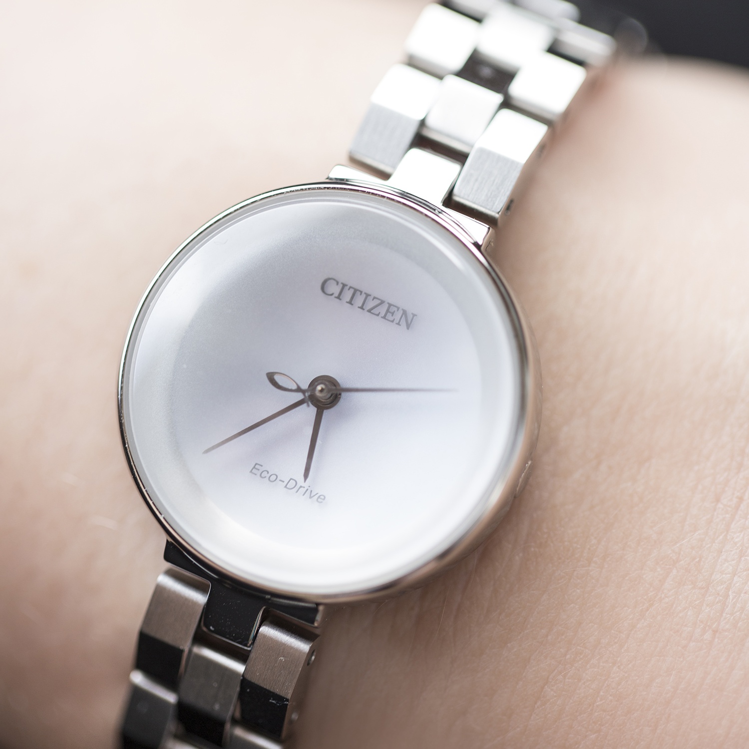 Citizen EW5500-57A zegarek srebrny elegancki Ecodrive bransoleta - miniatura 5