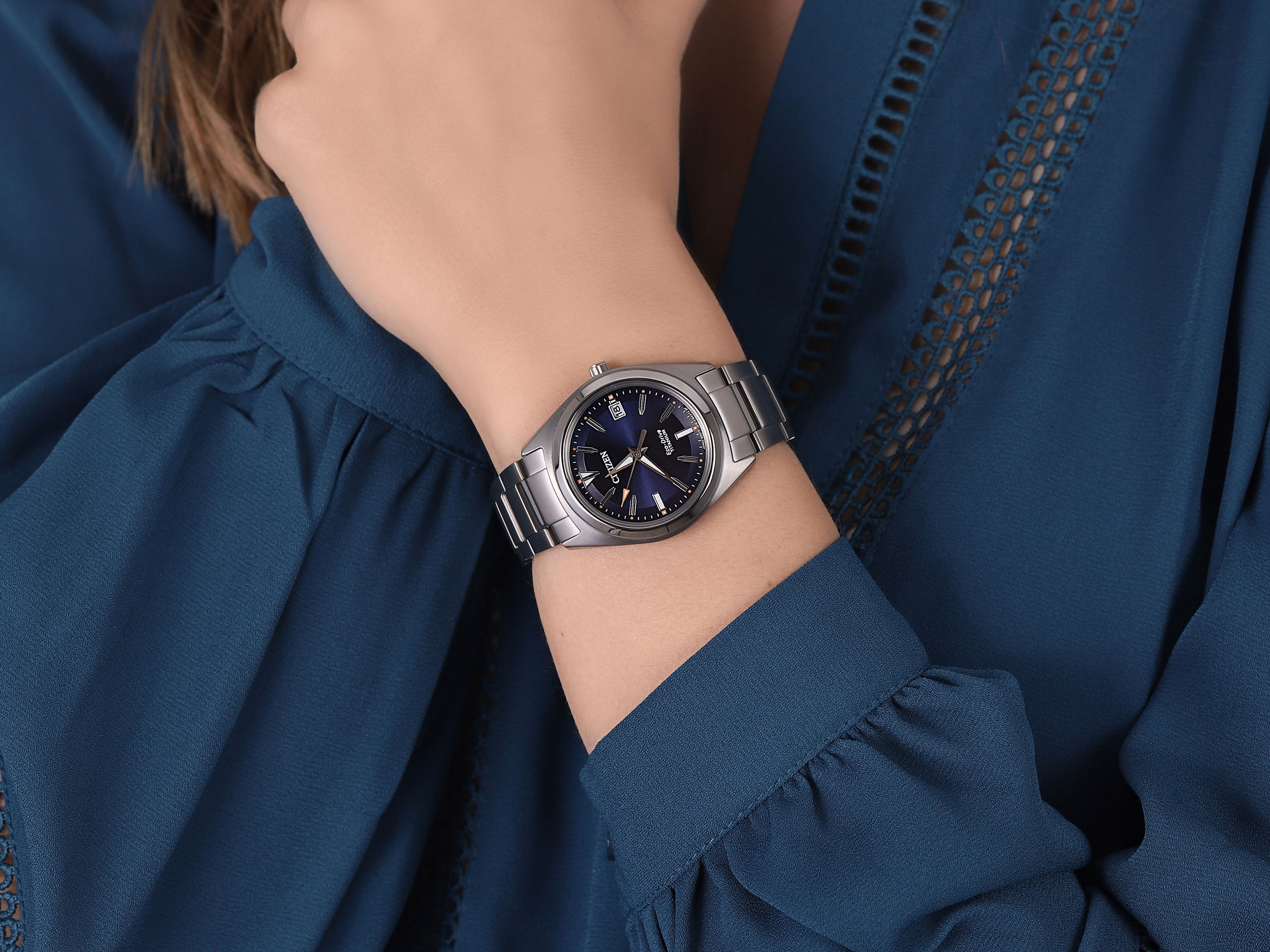 Citizen FE6150-85L zegarek srebrny klasyczny Titanium bransoleta - miniatura 4