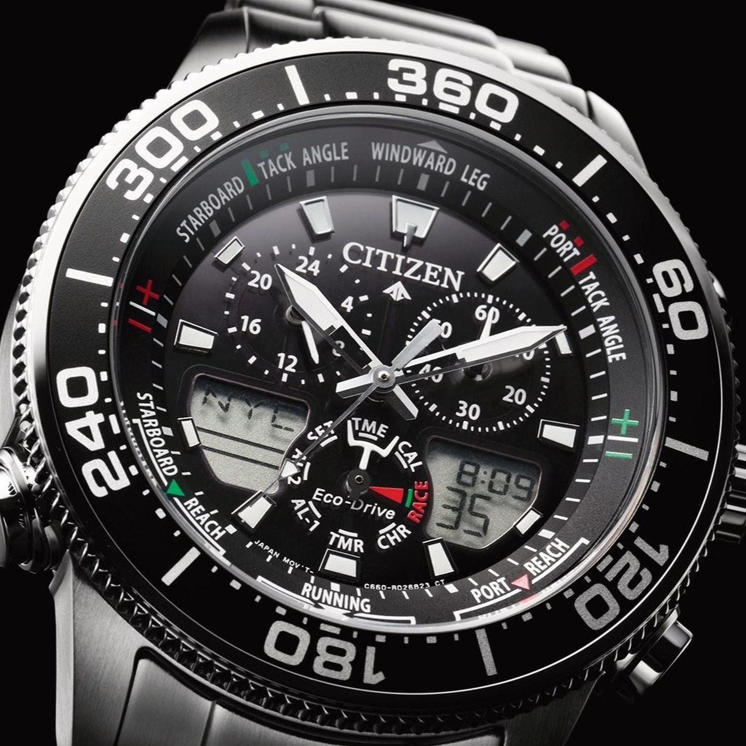 Citizen JR4060-88E Promaster PROMASTER MARINE ECO-DRIVE YACHT zegarek męski sportowy mineralne - miniatura 7