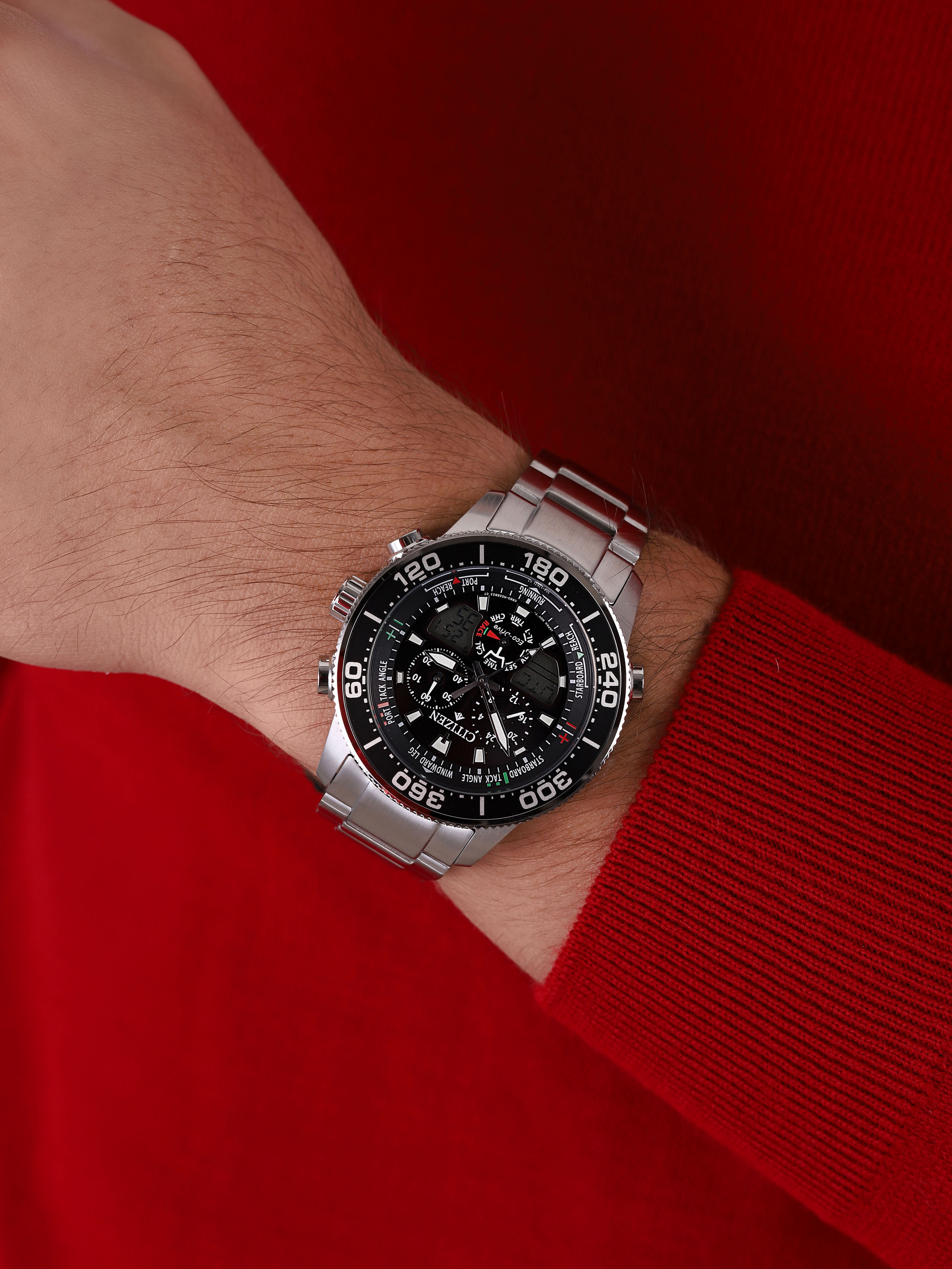 Citizen JR4060-88E zegarek srebrny sportowy Promaster bransoleta - miniatura 3